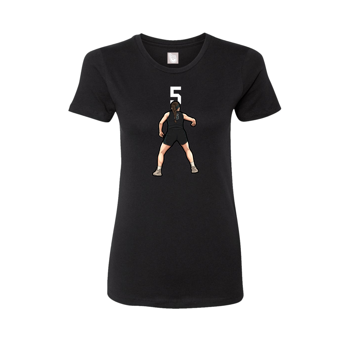 Womens Tee — Number Top in Black