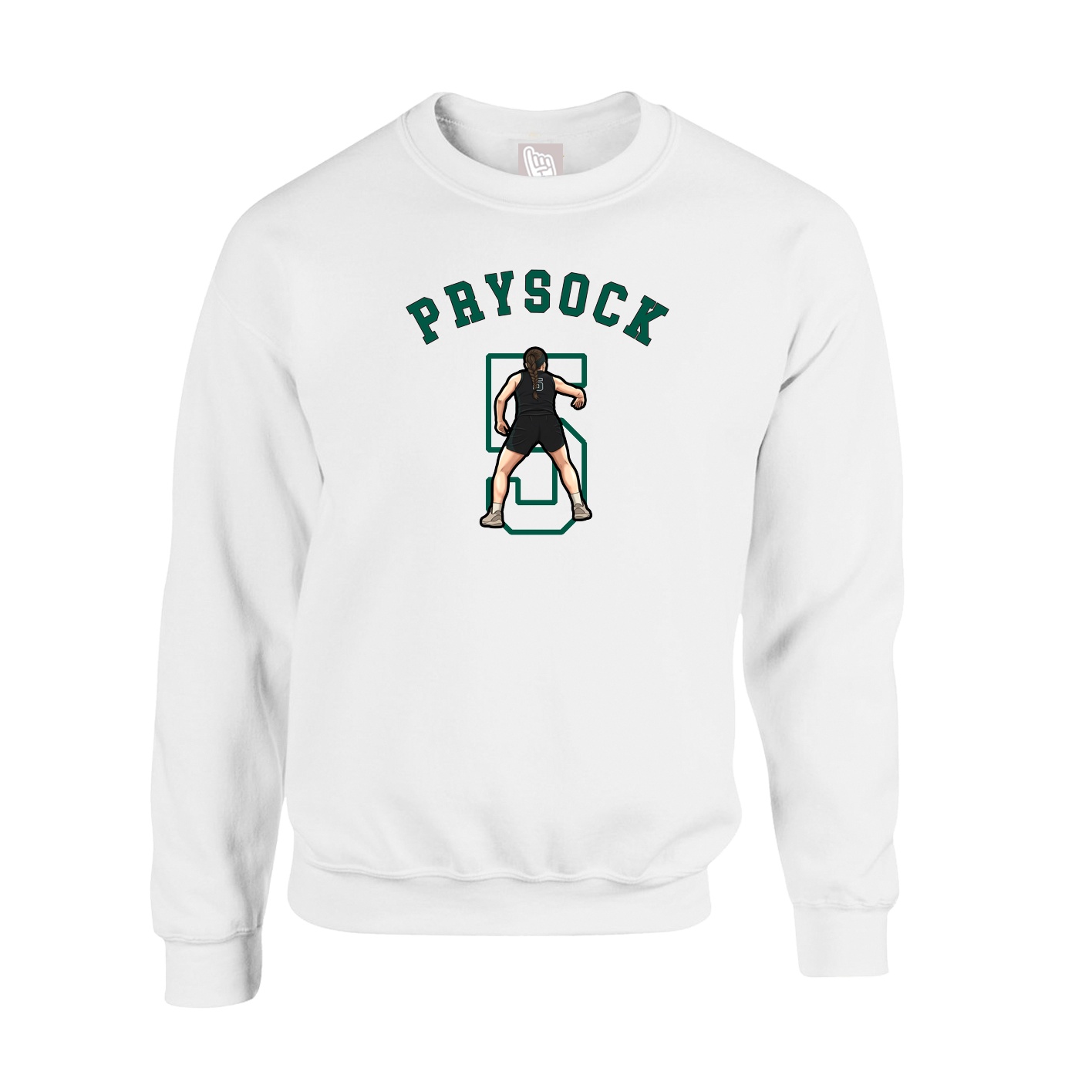 Fleece Crew — Shirsey Arch in White