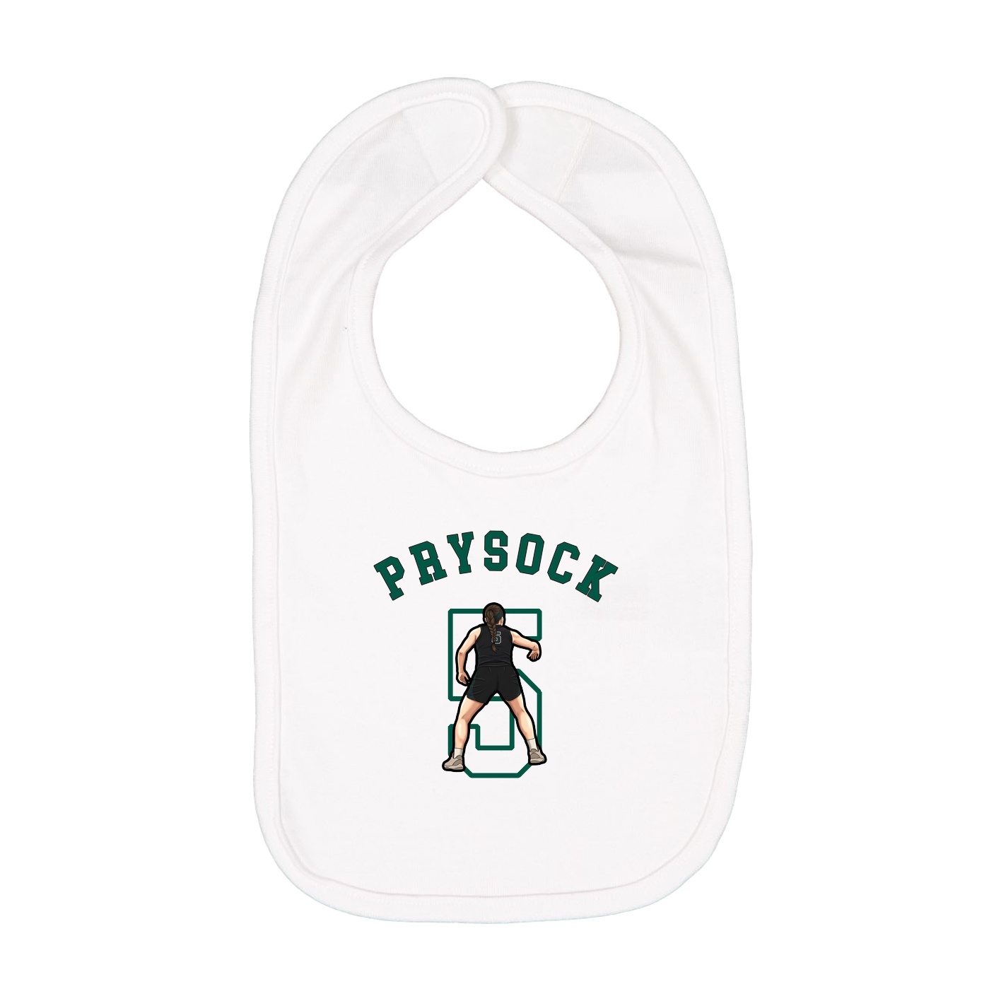 Infant Bib — Shirsey Arch in White