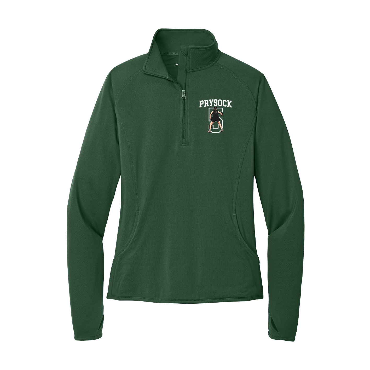 Women's Q-Zip Pullover — Shirsey in Green
