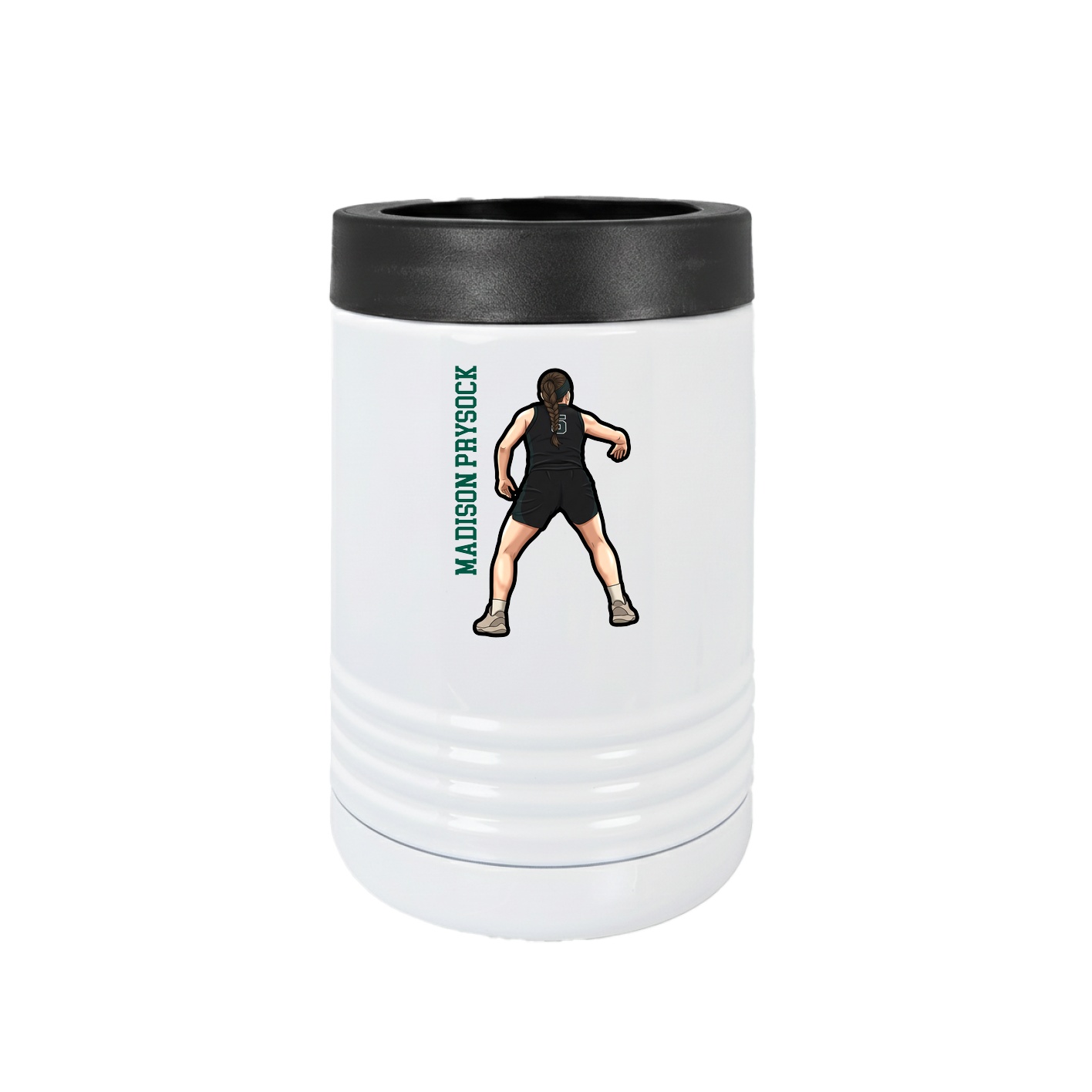 Beverage Holder — Name Vertical in White