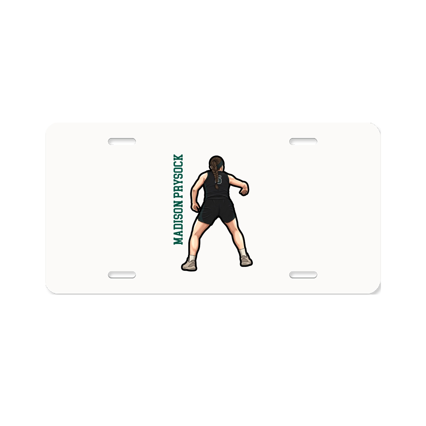 License Plate — Name Vertical in Classic