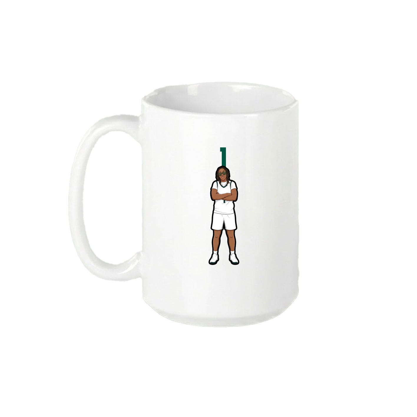 15oz Coffee Mug — Number Top in White