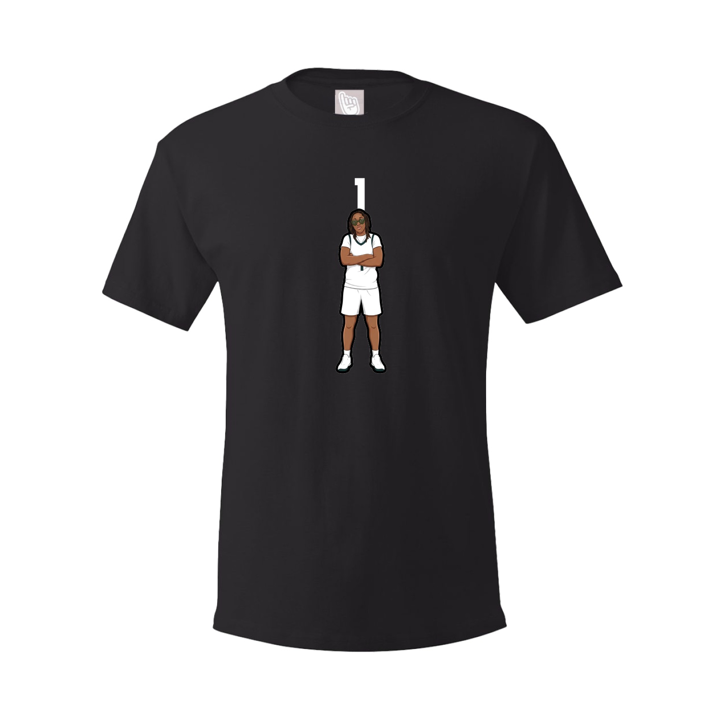 Youth Tee — Number Top in Black