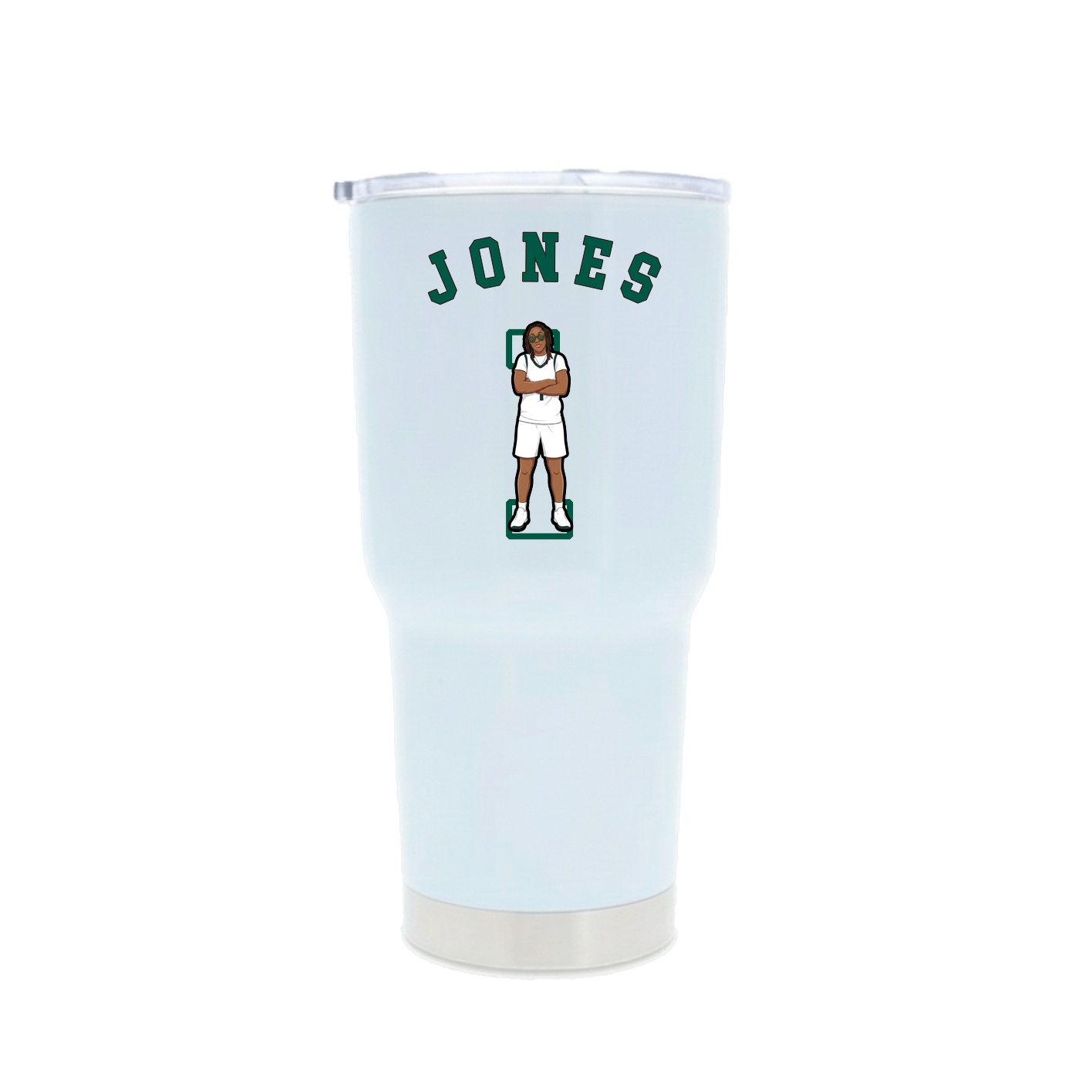 30oz Stainless Steel Tumbler — Shirsey Arch in White