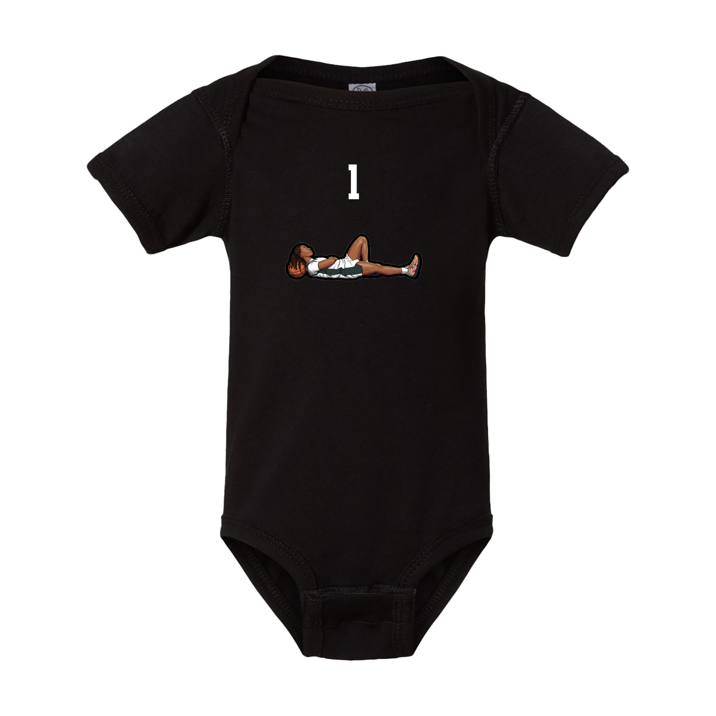 Baby Onesie — Number Top in Black