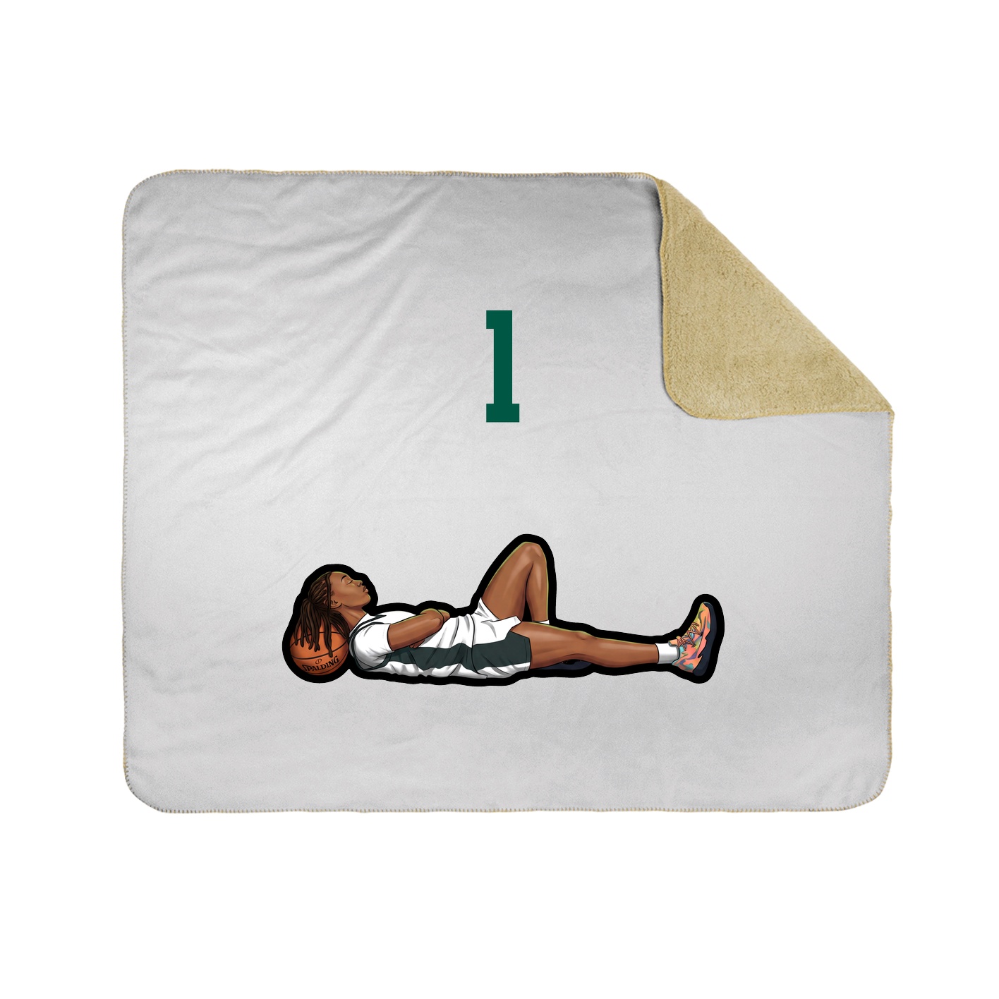 Throw Blanket — Number Top in White