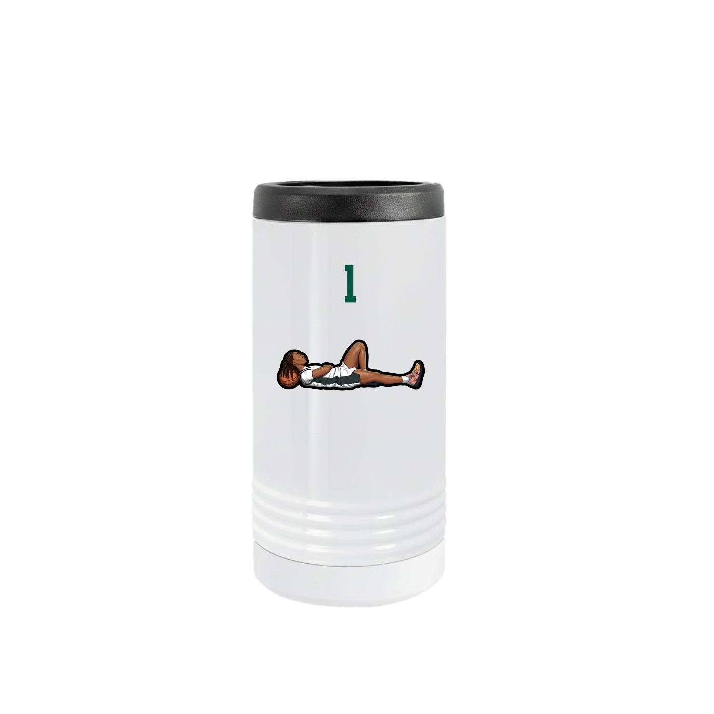 Slim Beverage Holder — Number Top in White