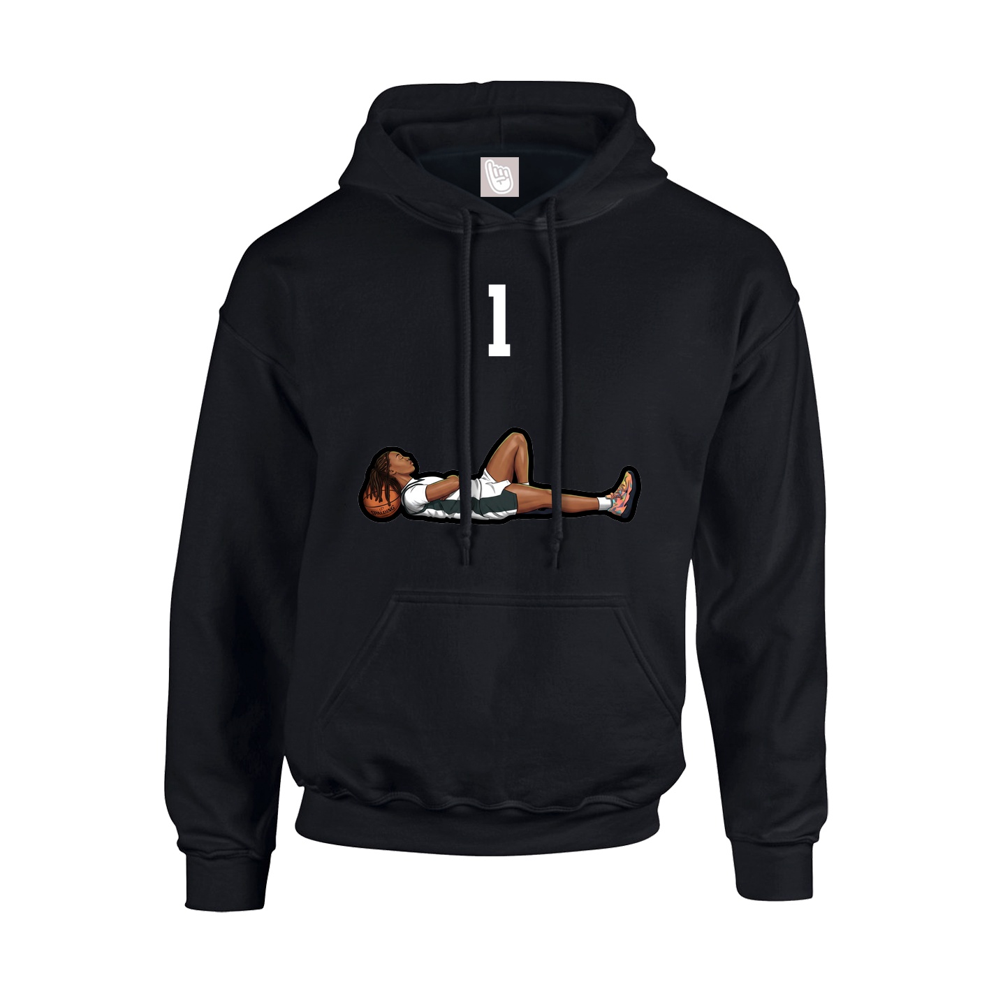 Youth Hoodie — Number Top in Black