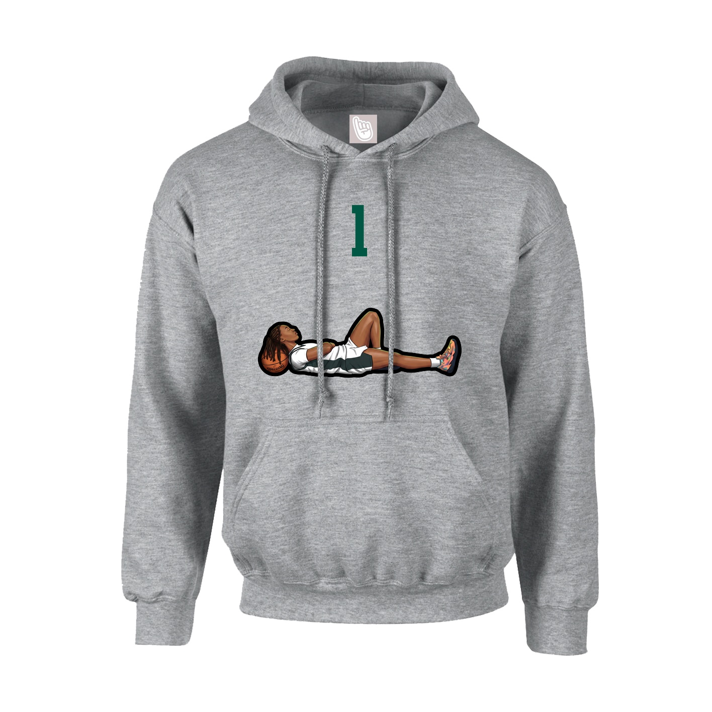 Youth Hoodie — Number Top in Grey