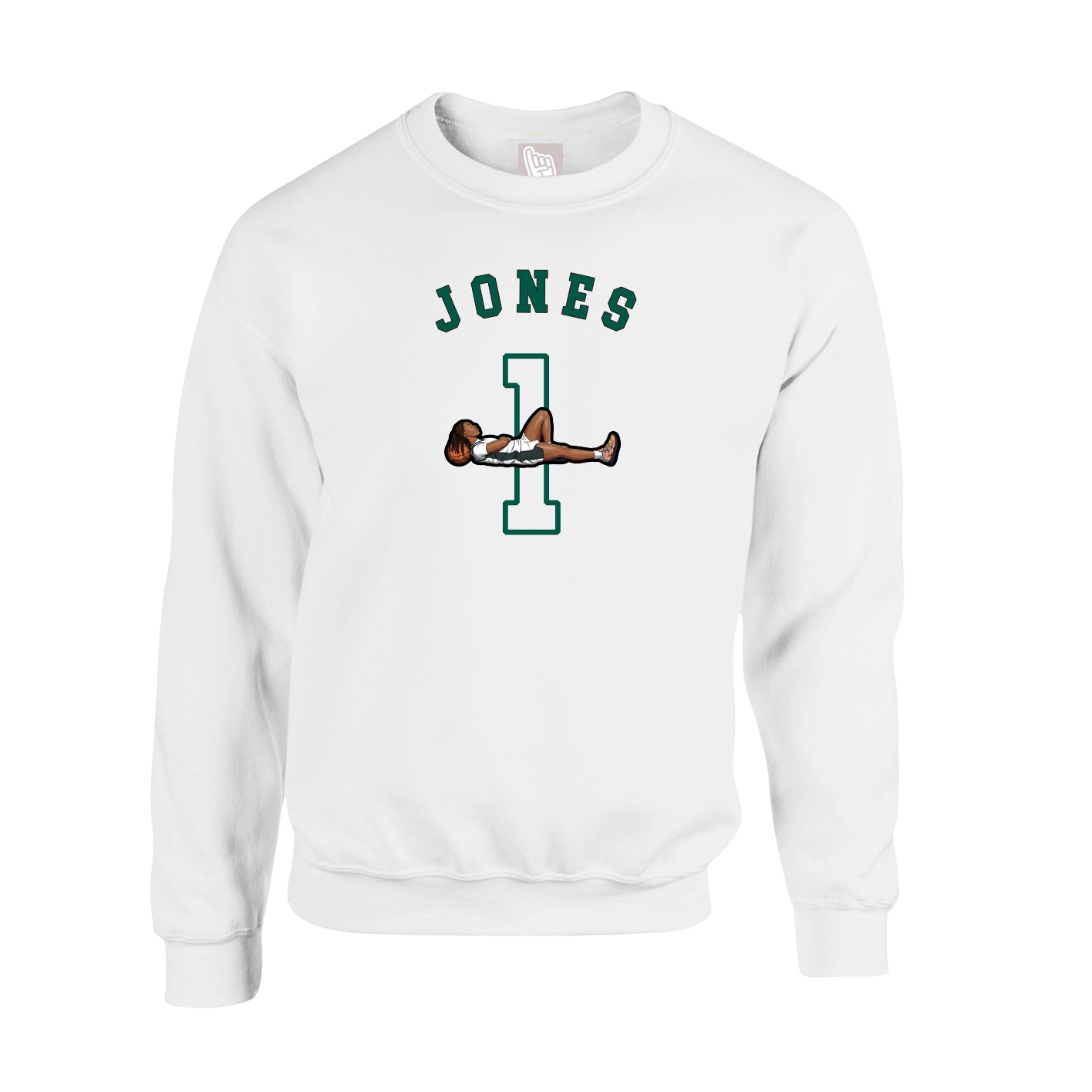 Fleece Crew — Shirsey Arch in White