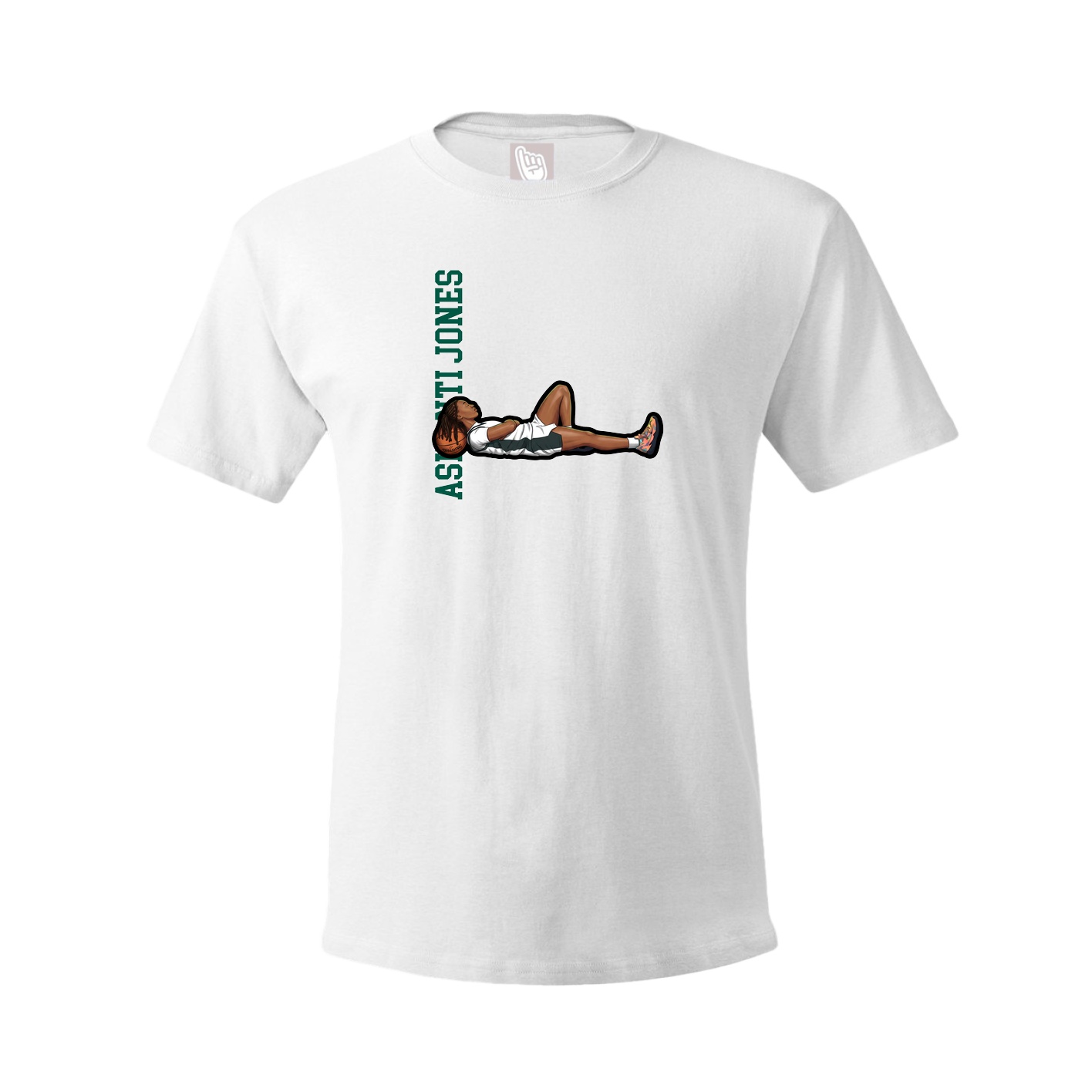 Tee — Name Vertical in White