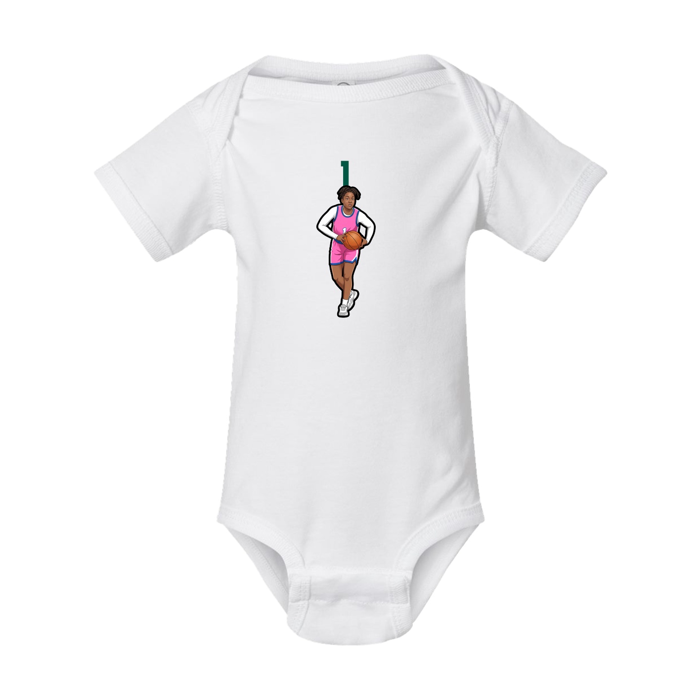 Baby Onesie — Number Top in White