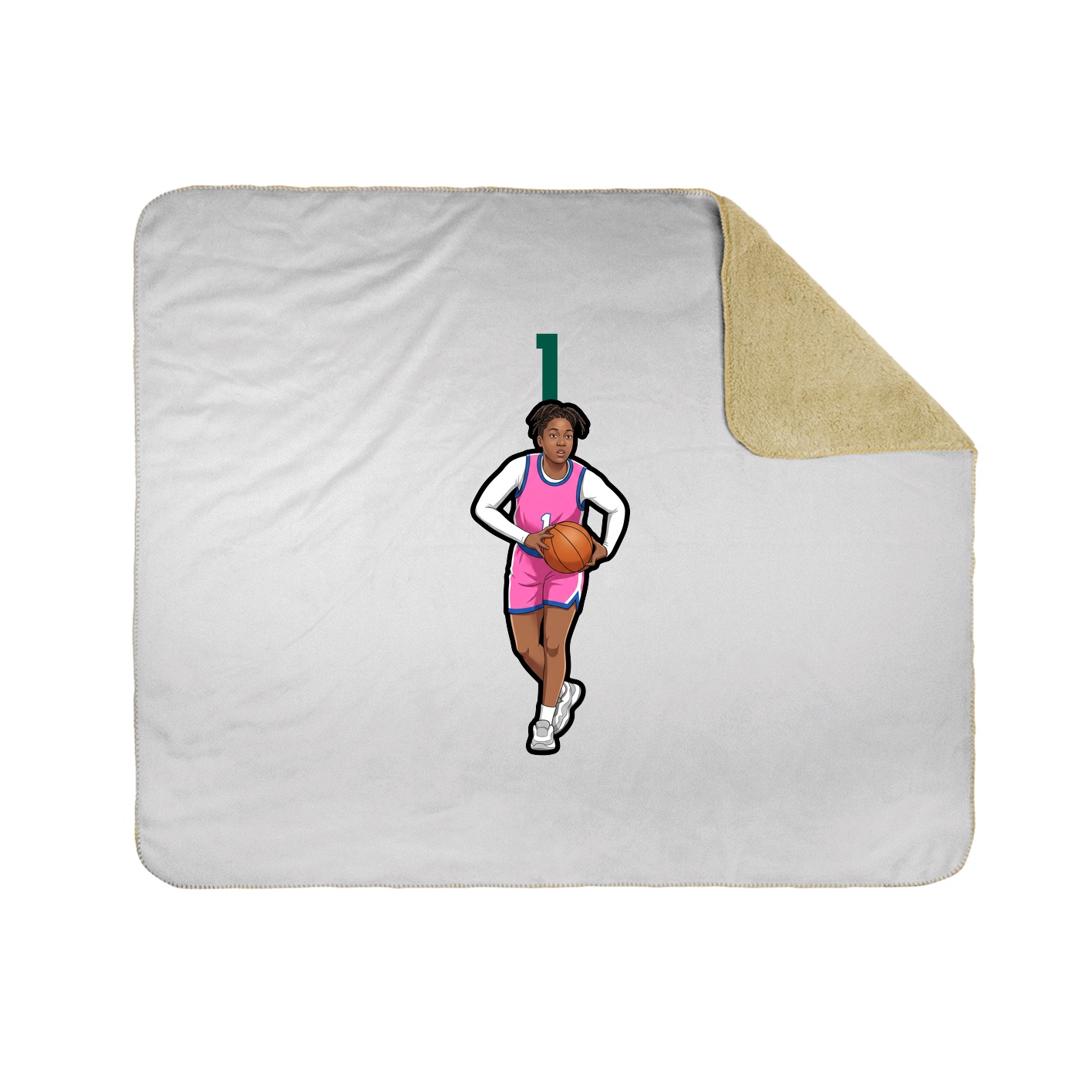 Throw Blanket — Number Top in White