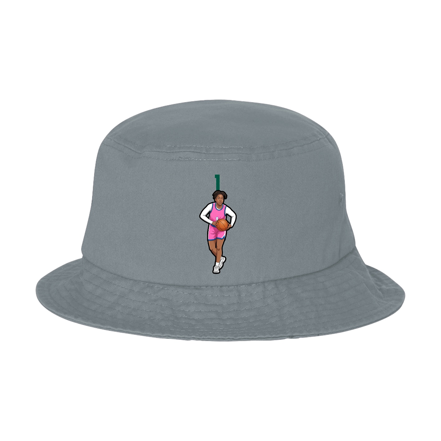 Bucket Cap — Number Top in Grey