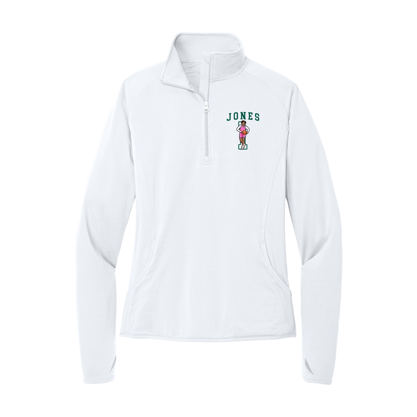 Women's Q-Zip Pullover — Shirsey in White