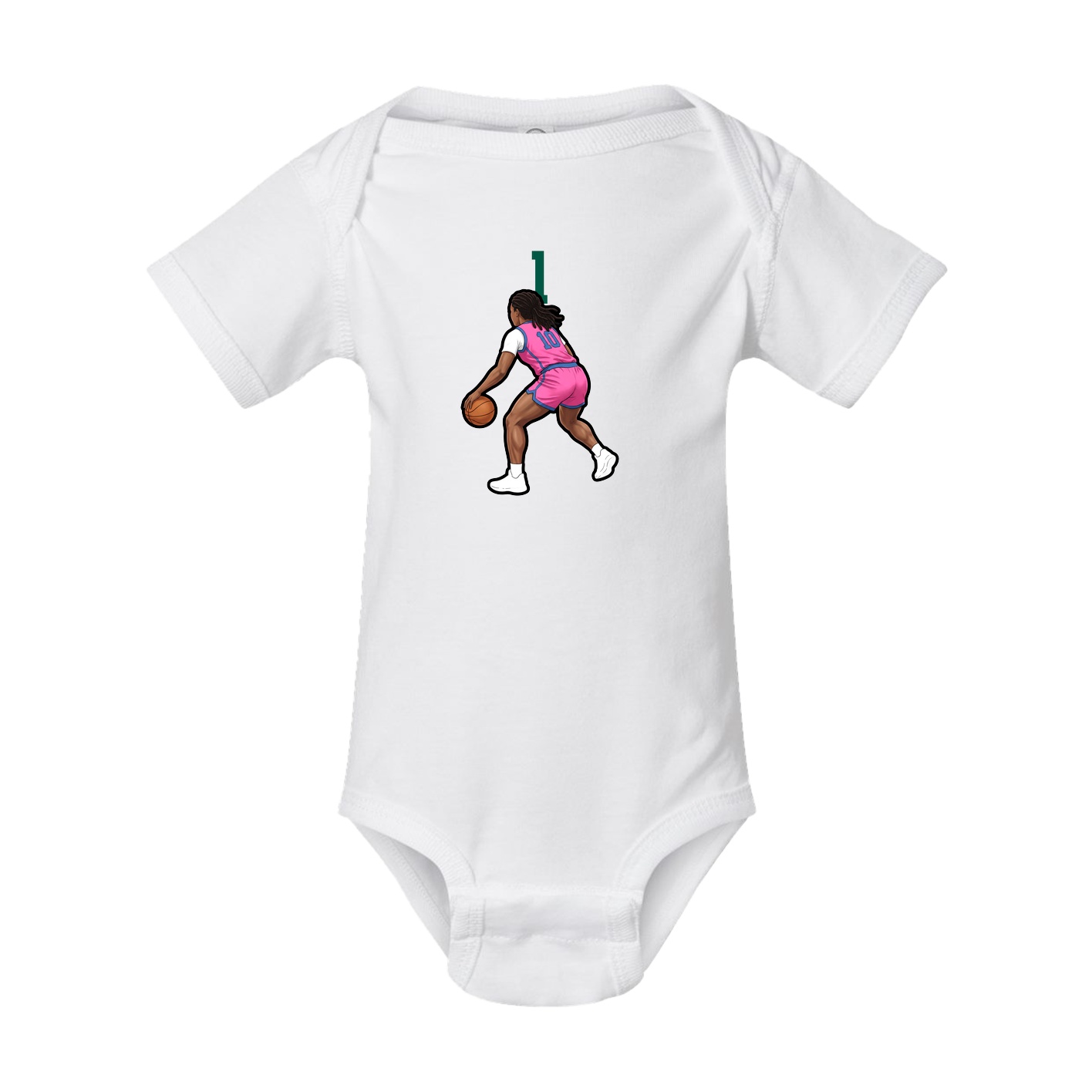 Baby Onesie — Number Top in White
