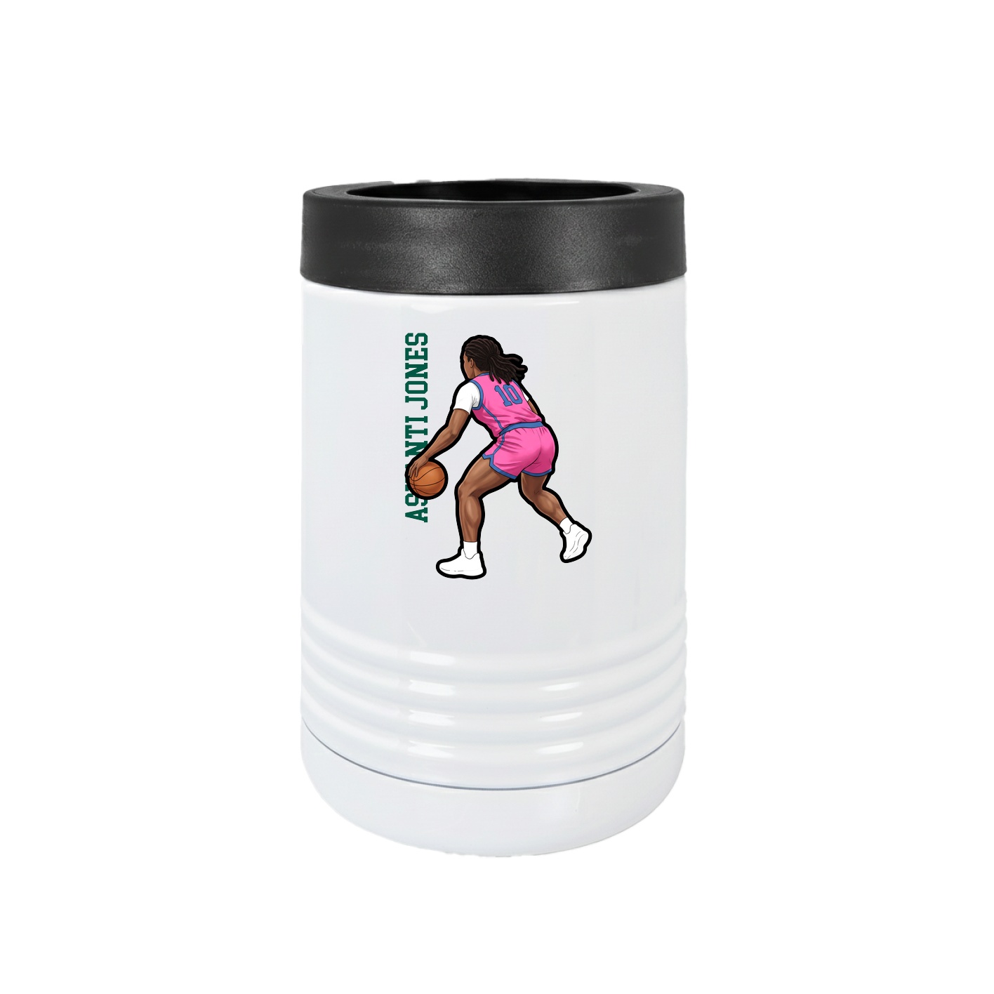 Beverage Holder — Name Vertical in White