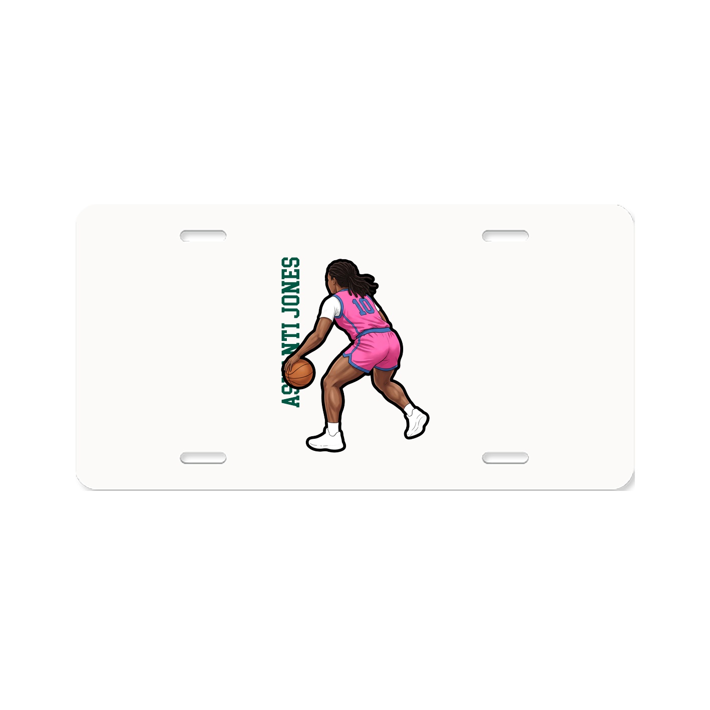 License Plate — Name Vertical in Classic