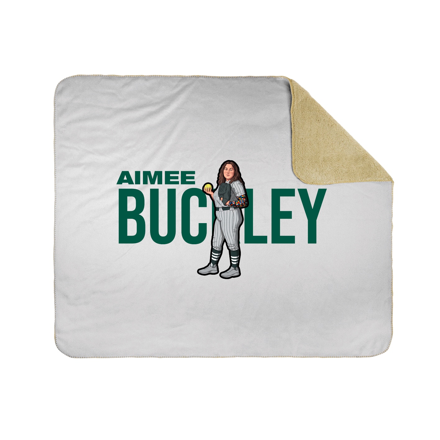 Throw Blanket — Player Name in White
