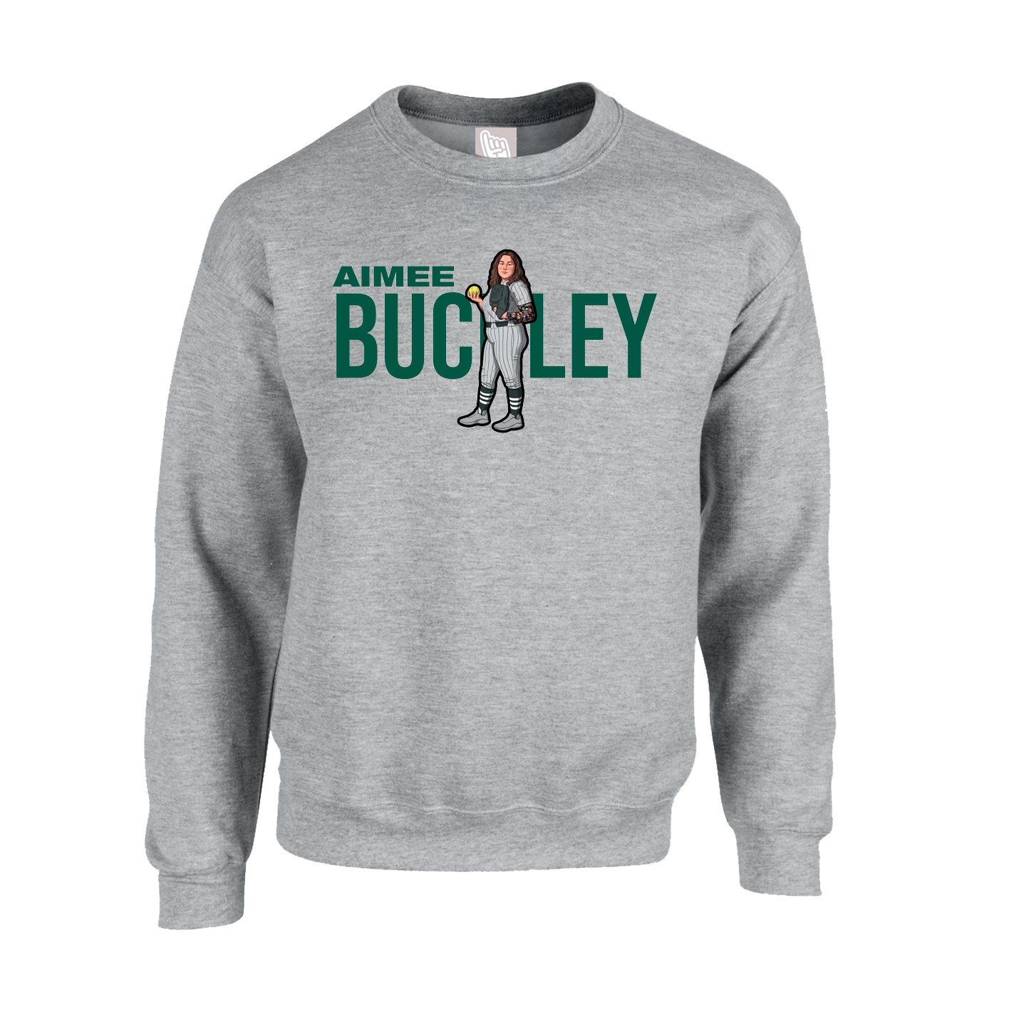 Fleece Crew — Player Name in Grey
