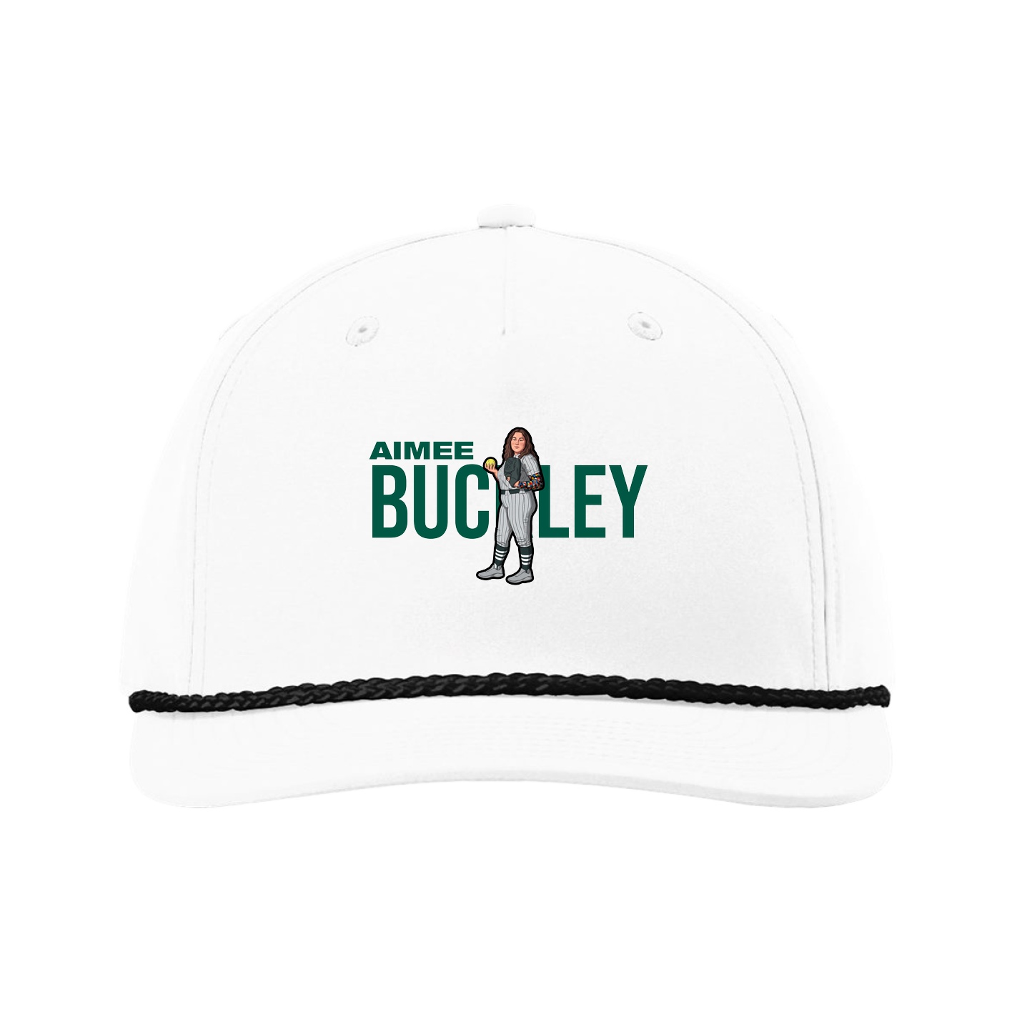 Five-Panel Classic Rope Cap — Player Name in White