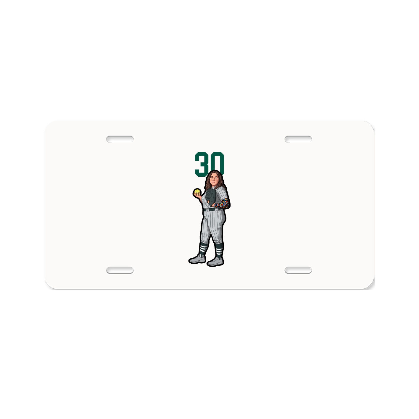 License Plate — Number Top in Classic