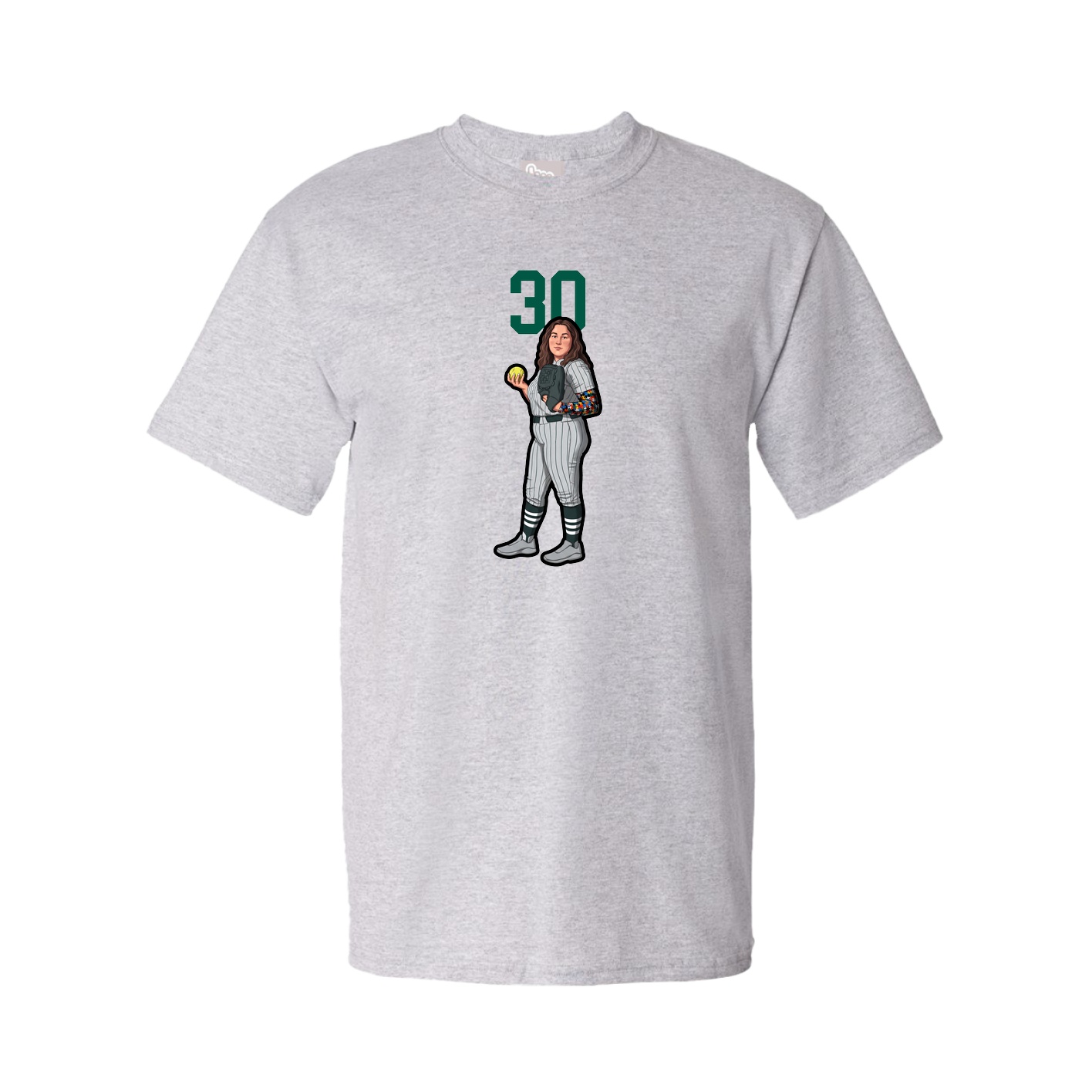 Youth Tee — Number Top in Grey