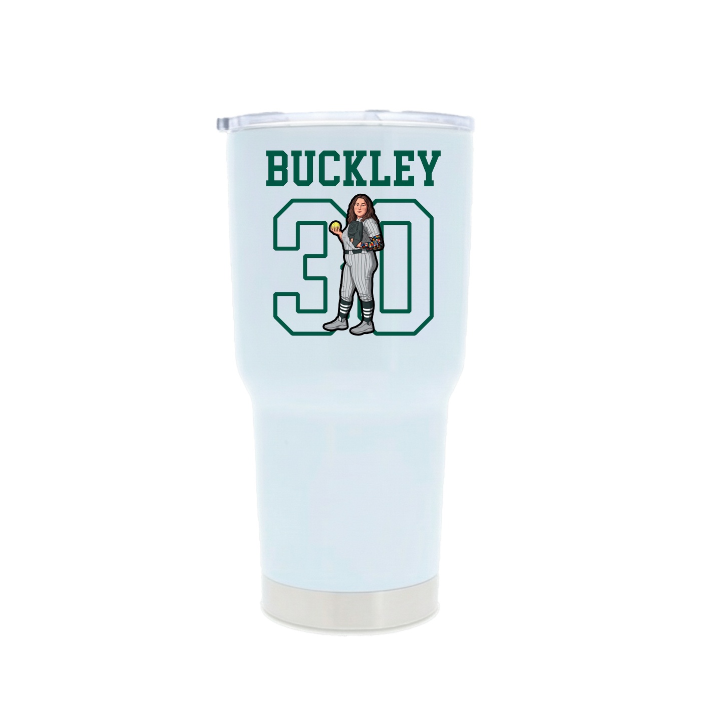 30oz Stainless Steel Tumbler — Shirsey in White