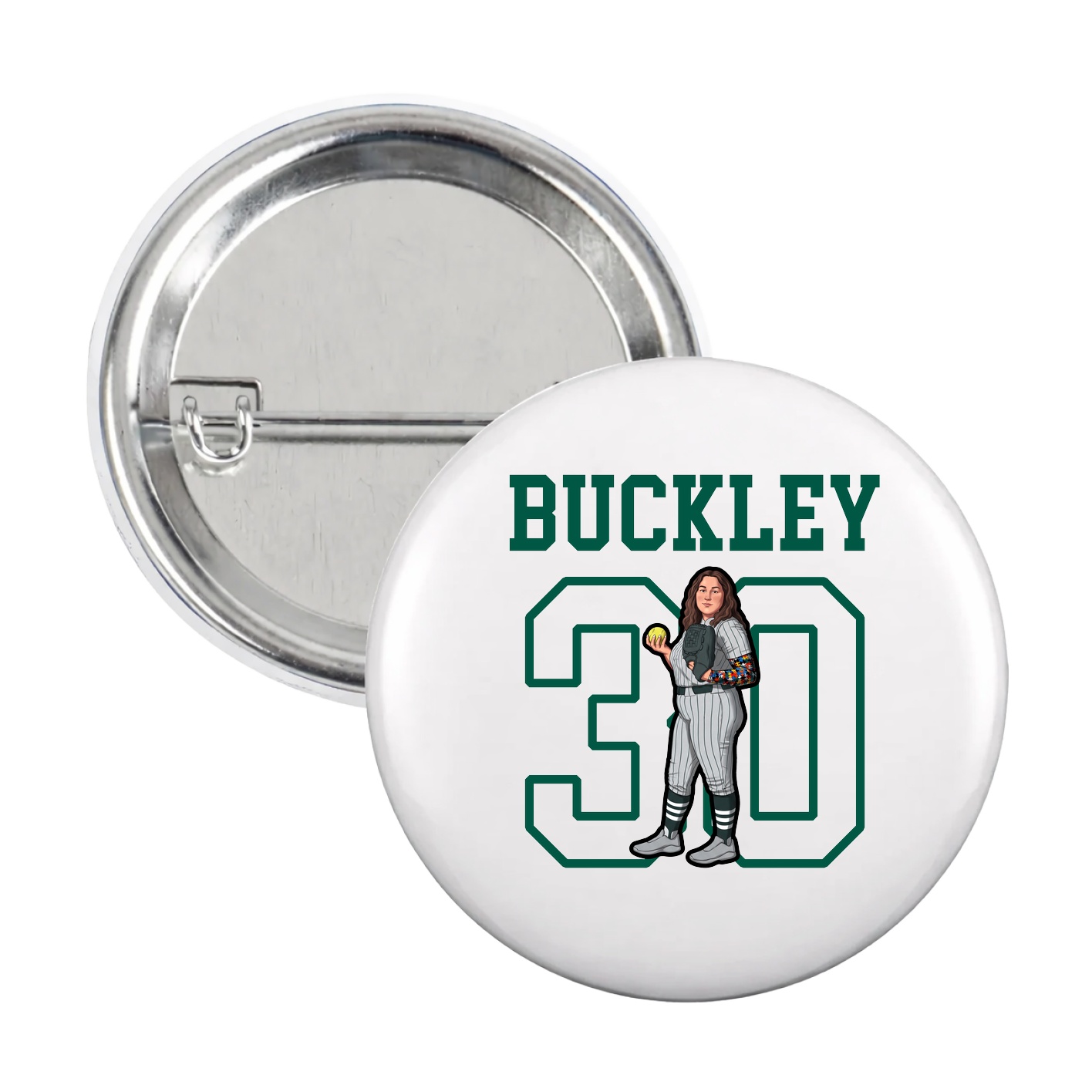 Game Day Button — Shirsey in White
