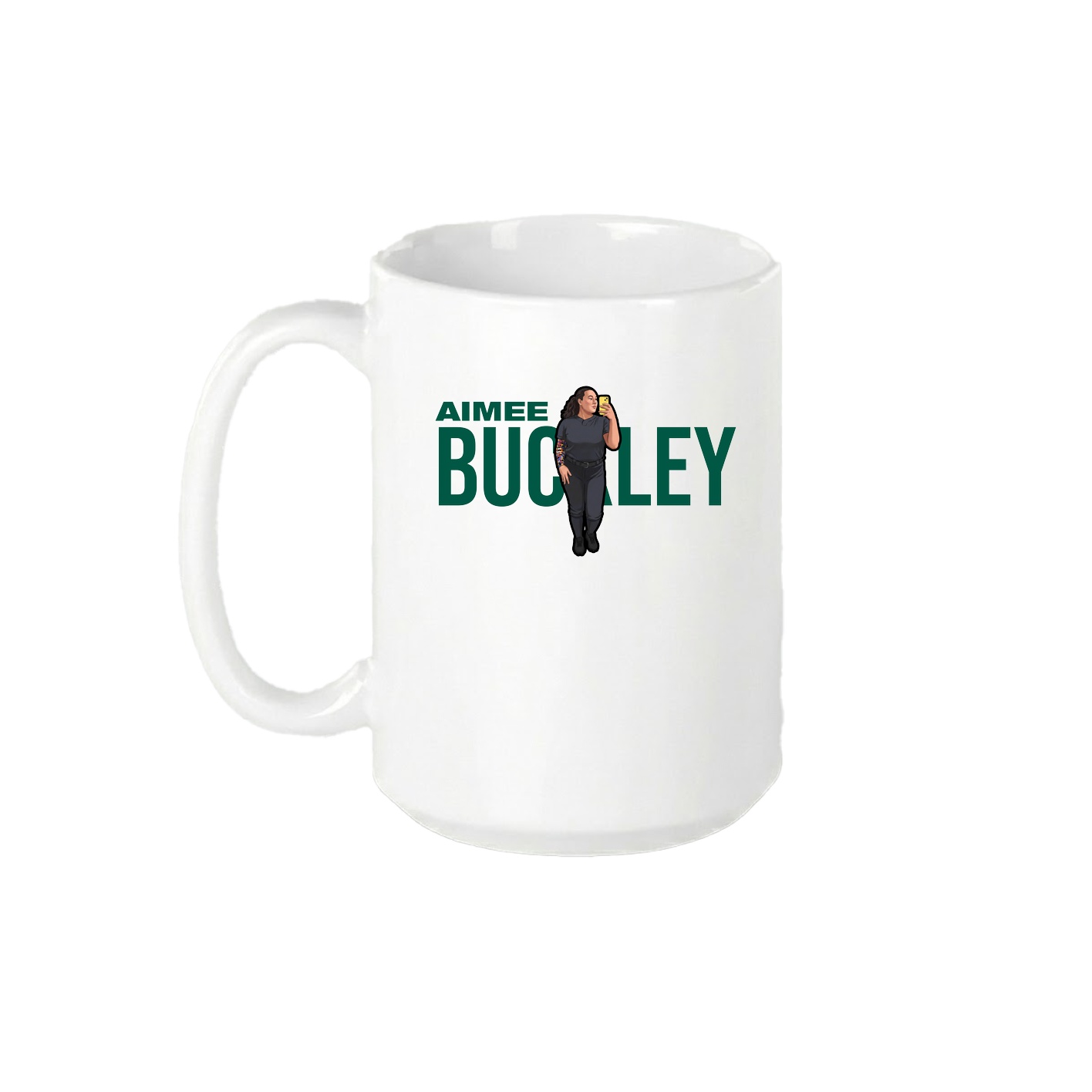 15oz Coffee Mug — Player Name in White
