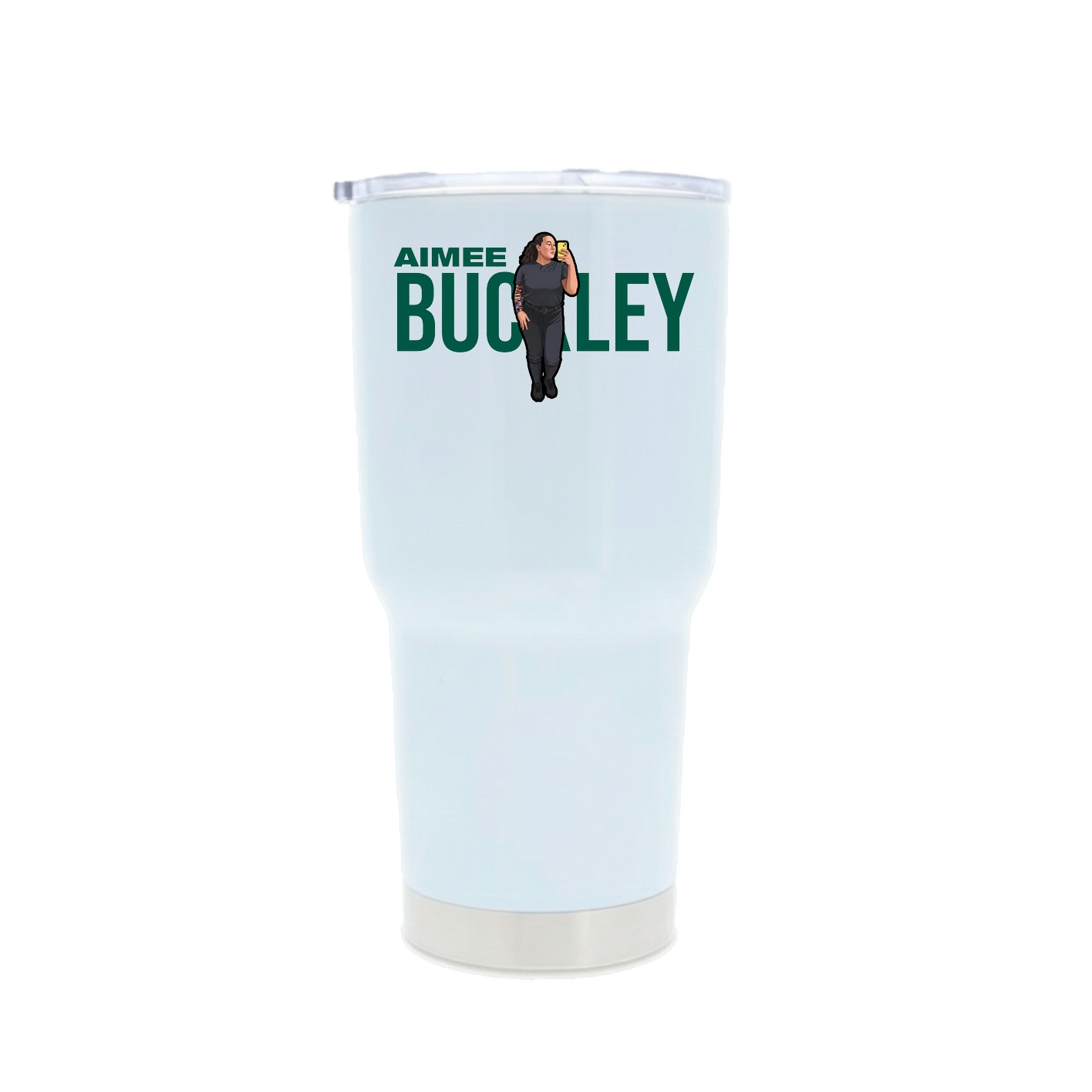 30oz Stainless Steel Tumbler — Player Name in White