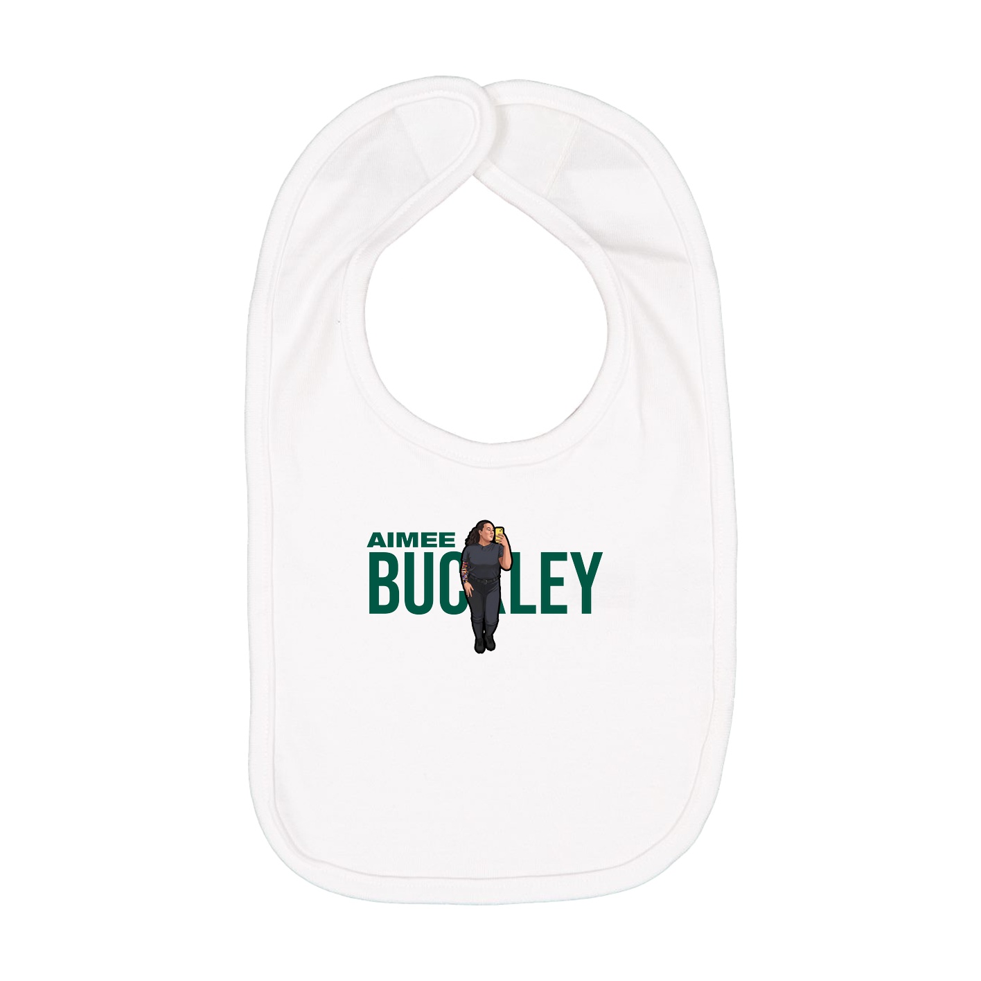 Infant Bib — Player Name in White