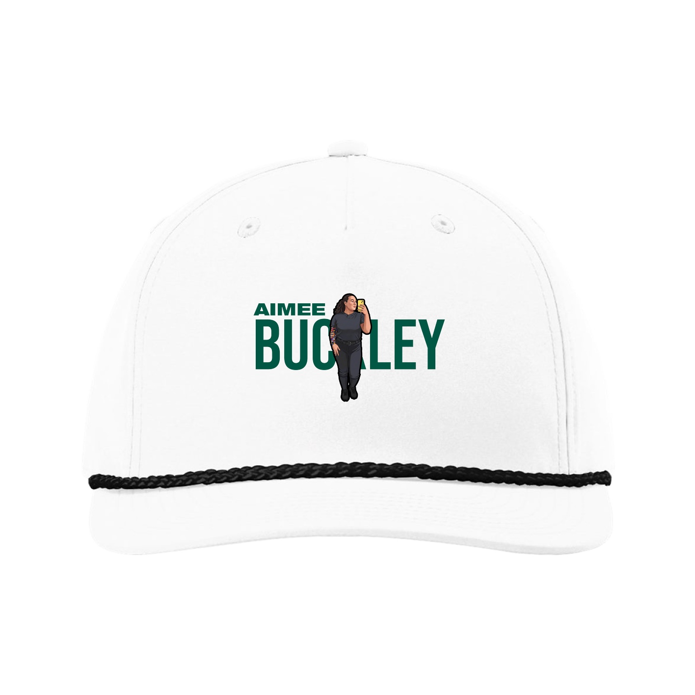 Five-Panel Classic Rope Cap — Player Name in White