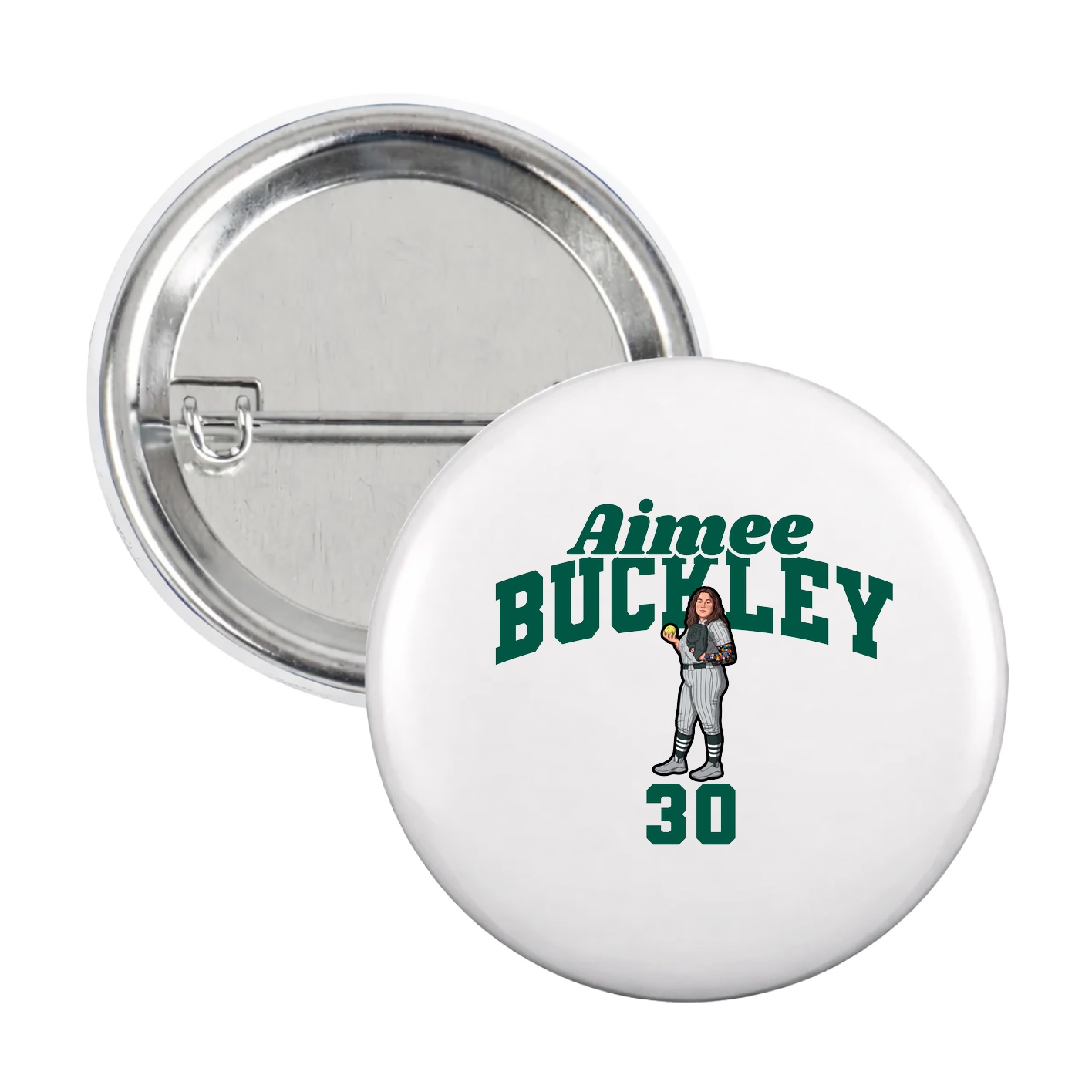 Game Day Button — Signature Arch in White