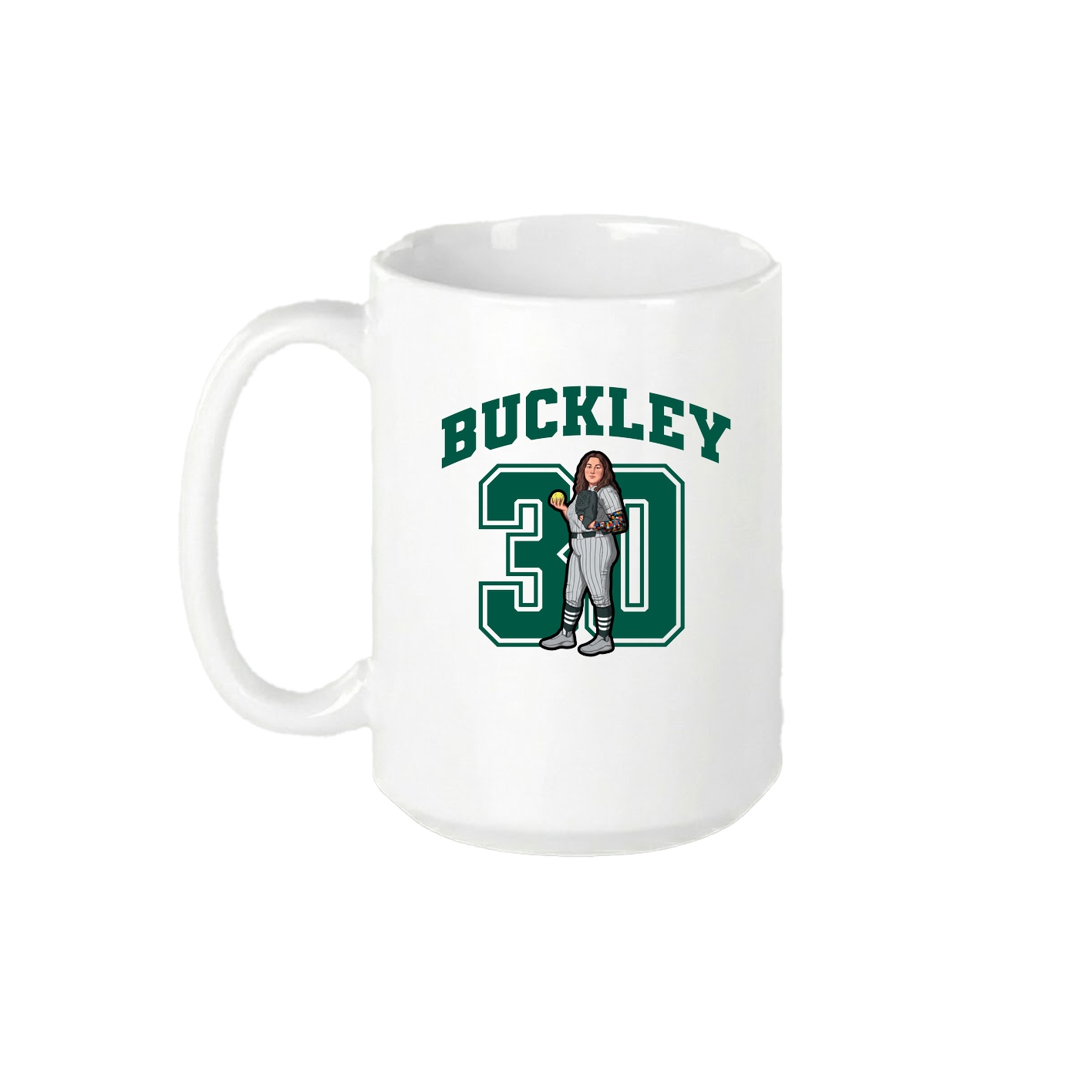 15oz Coffee Mug — Number in White