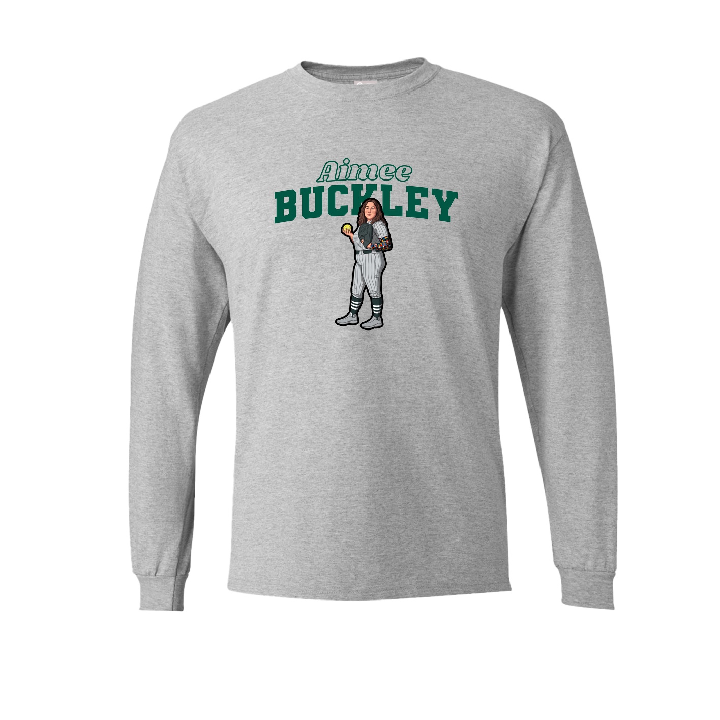 Long Sleeve Tee — Name Arch in Grey