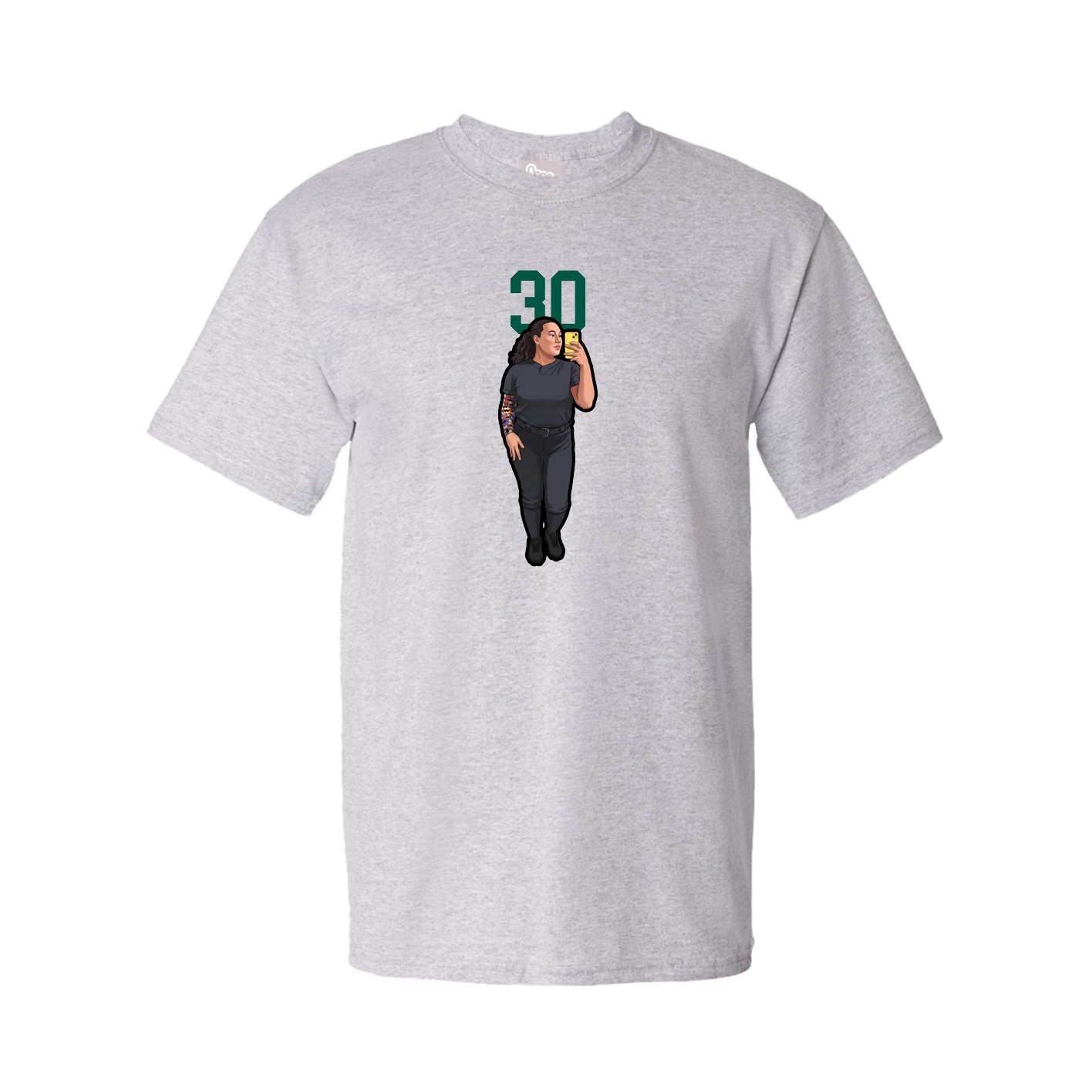 Tee — Number Top in Grey