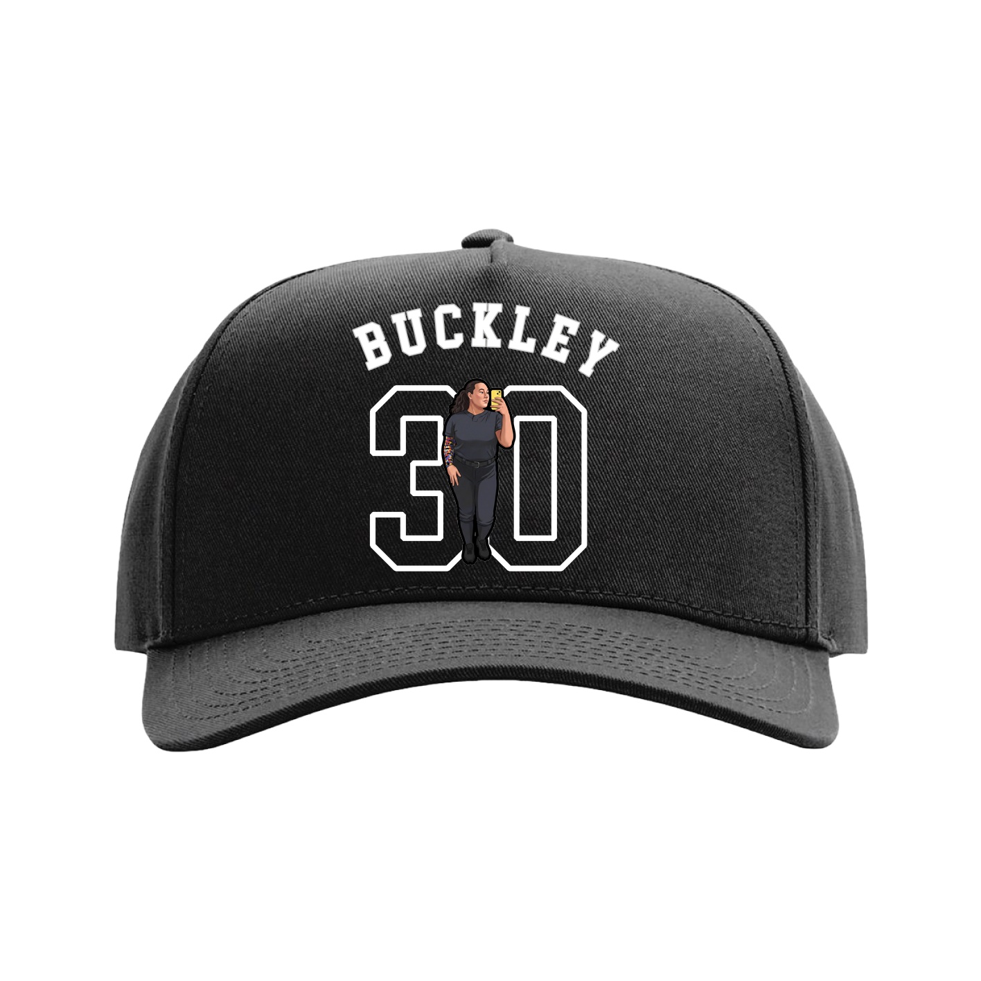 Full Fabric Five-Panel Champ Cap — Shirsey Arch in Black