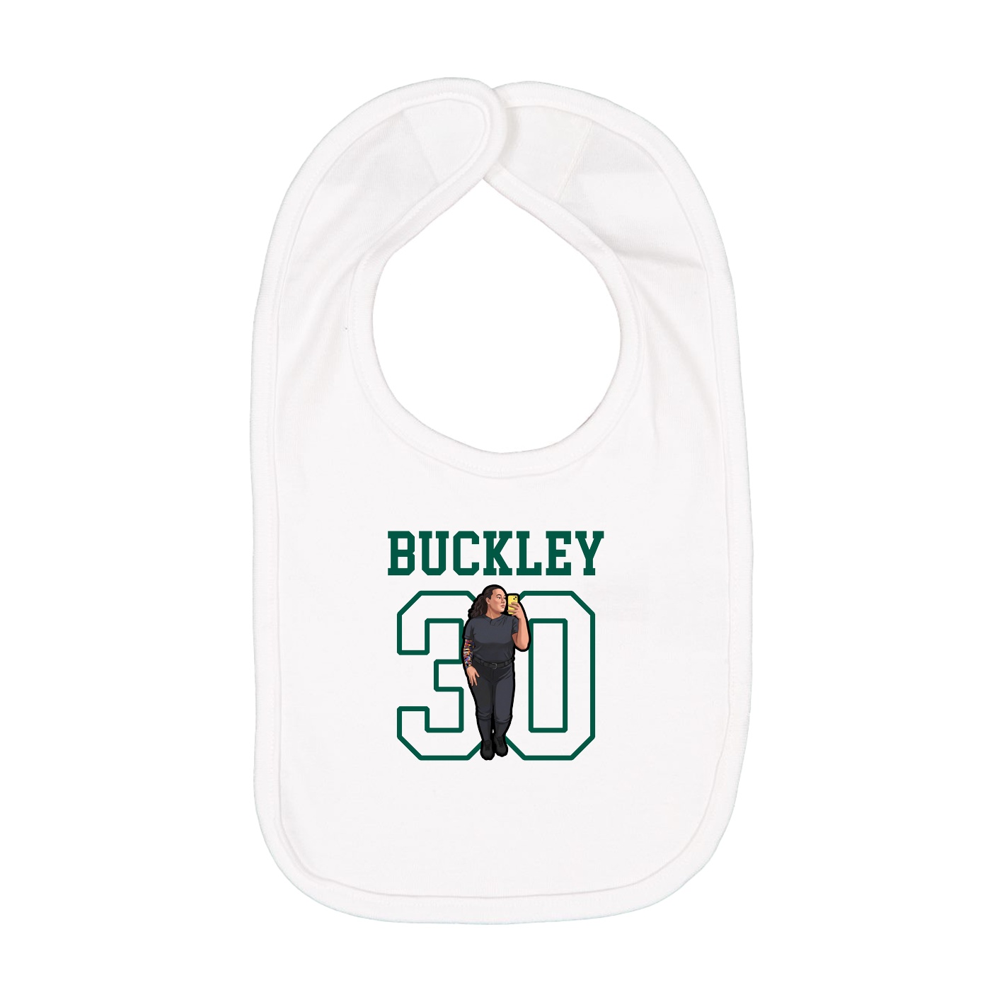 Infant Bib — Shirsey in White