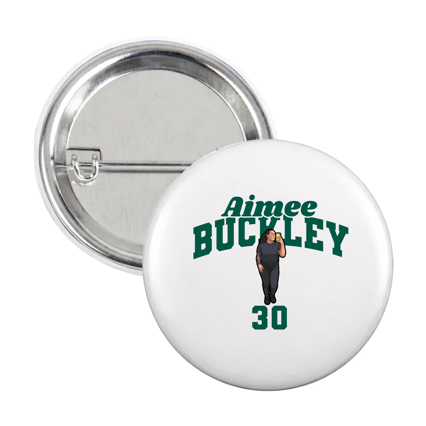 Game Day Button — Signature Arch in White