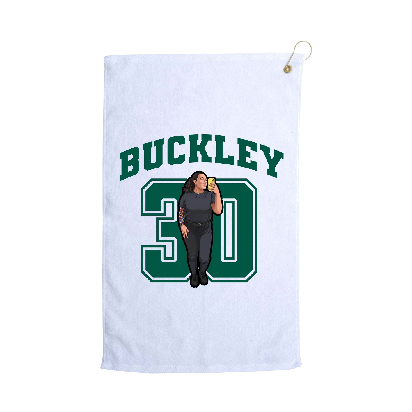 Golf Towel — Number in White
