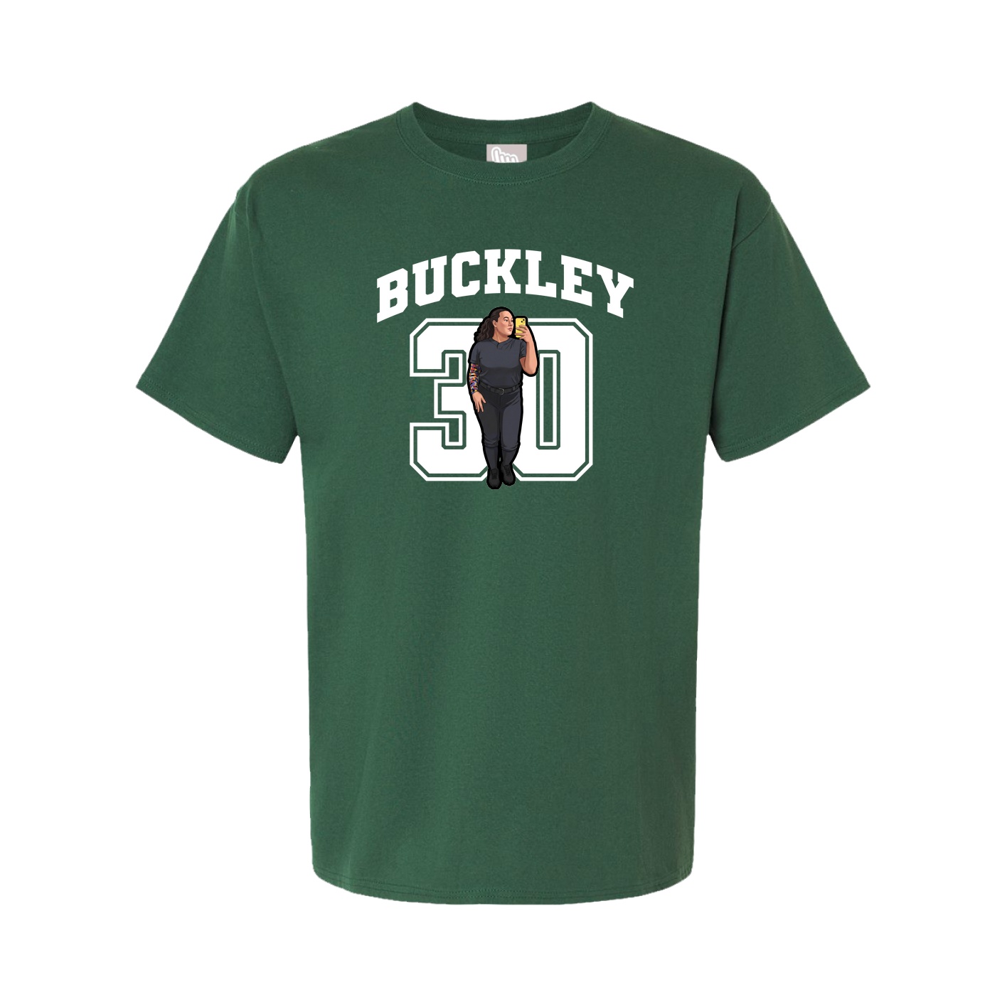 Youth Tee — Number in Green
