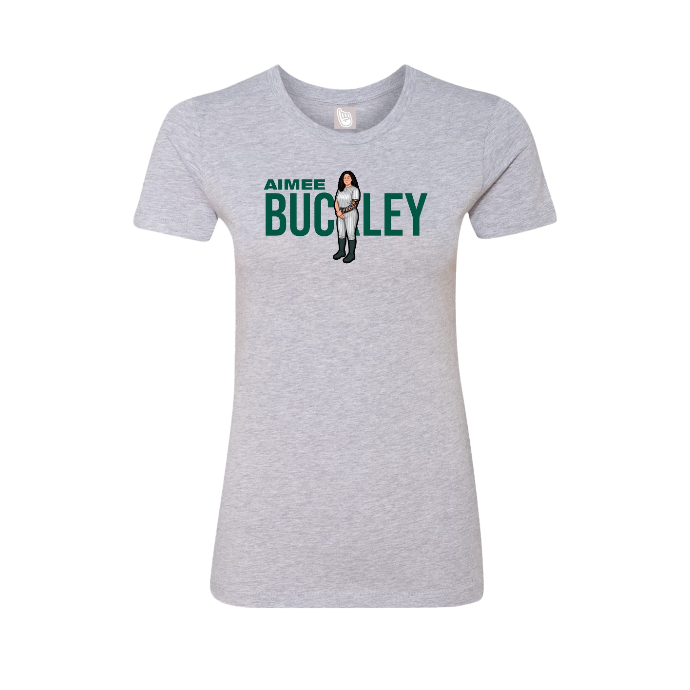 Fitted Women's Tee — Player Name in Grey