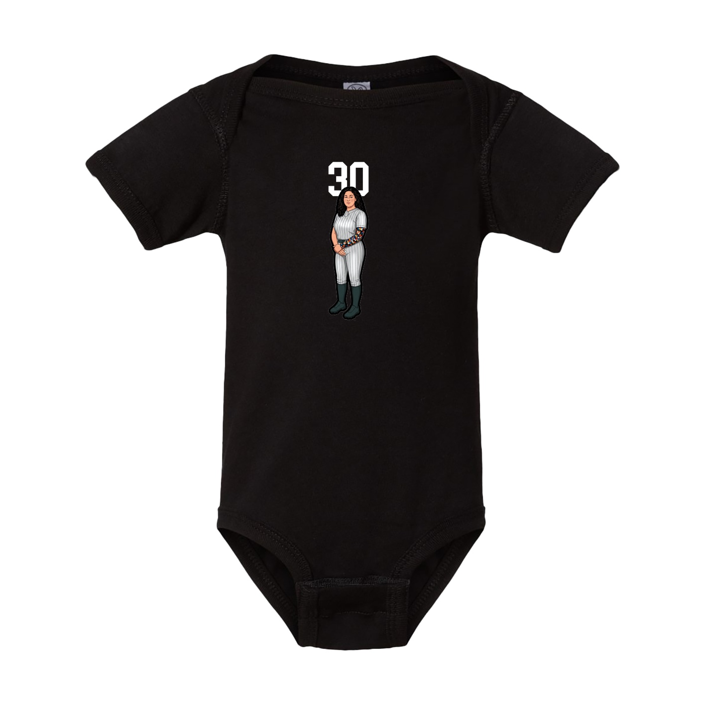 Baby Onesie — Number Top in Black