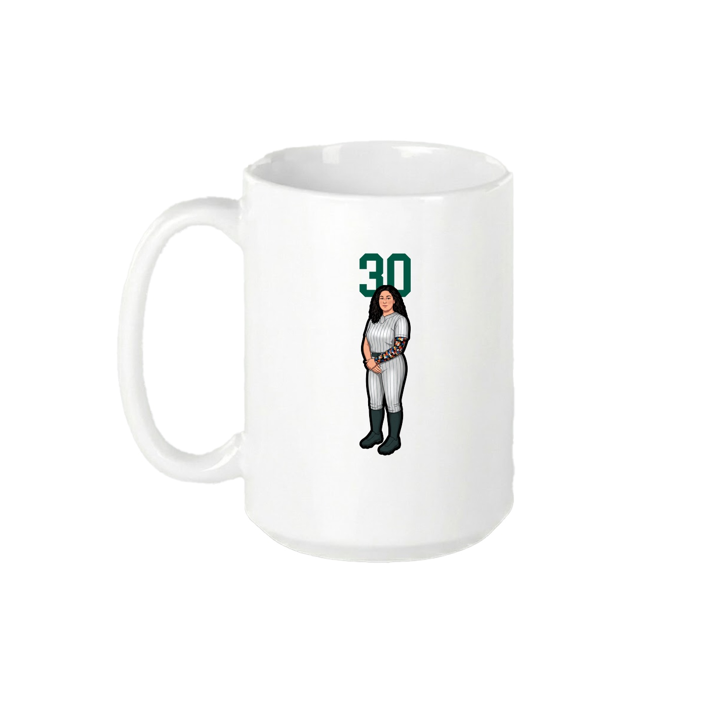 15oz Coffee Mug — Number Top in White
