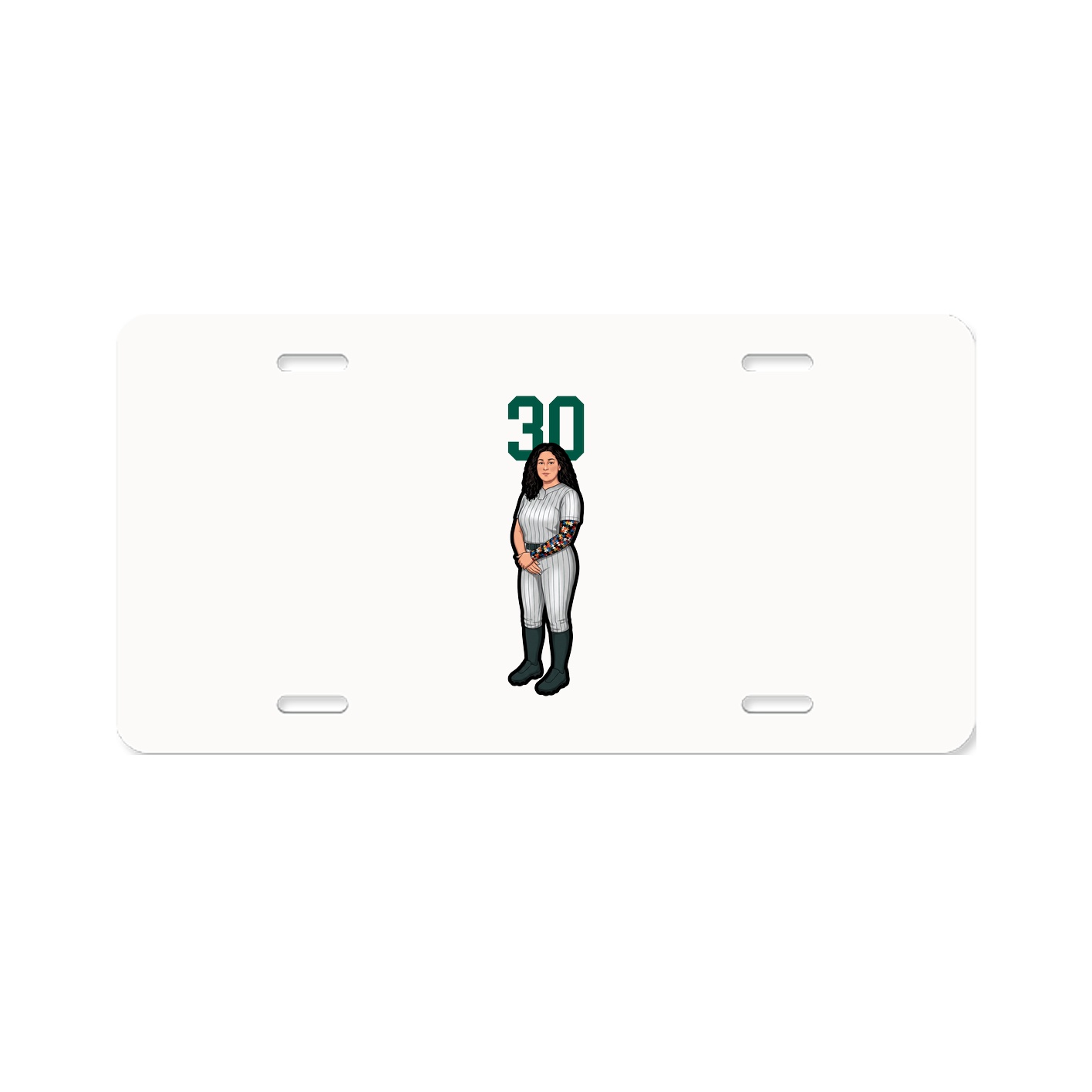 License Plate — Number Top in Classic