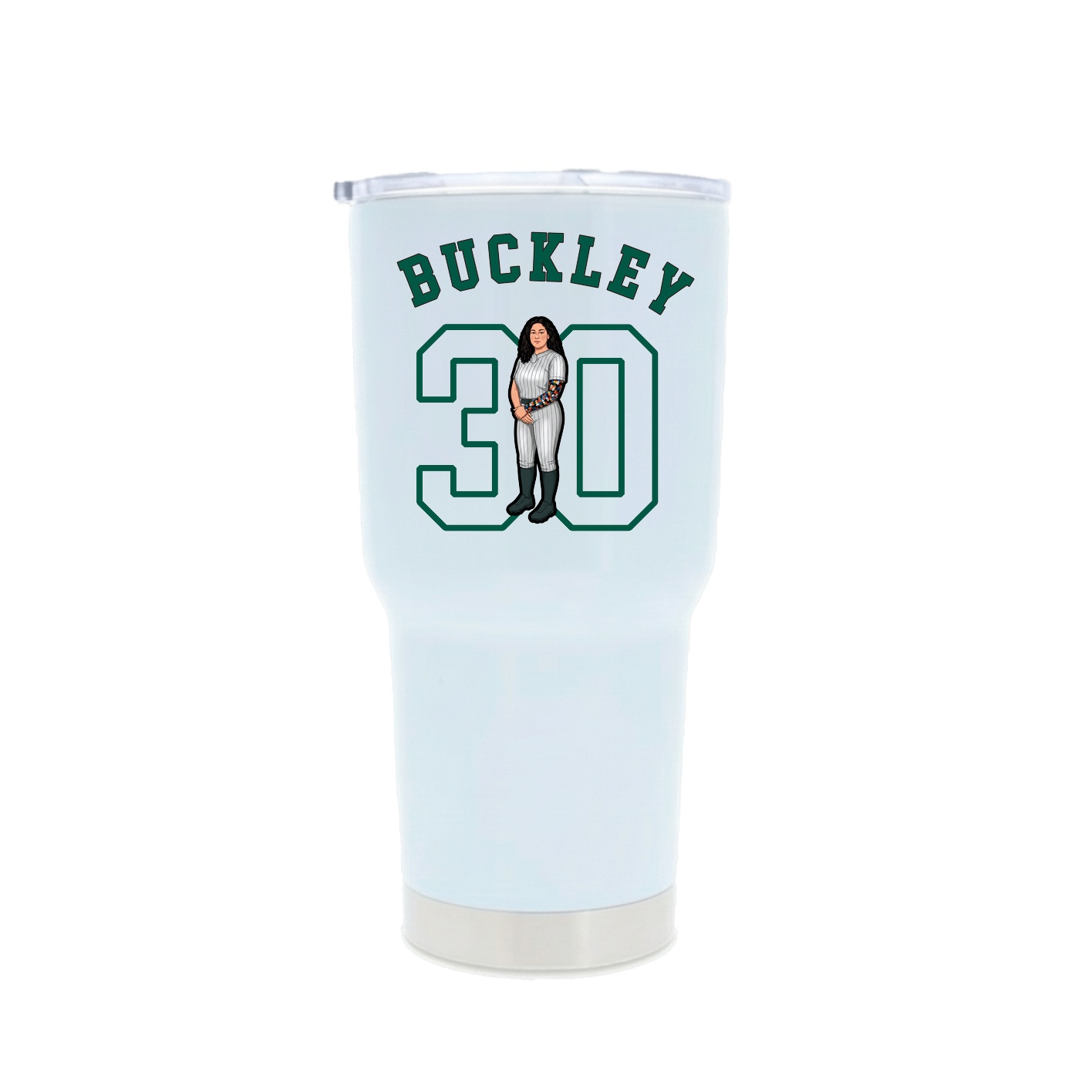 30oz Stainless Steel Tumbler — Shirsey Arch in White