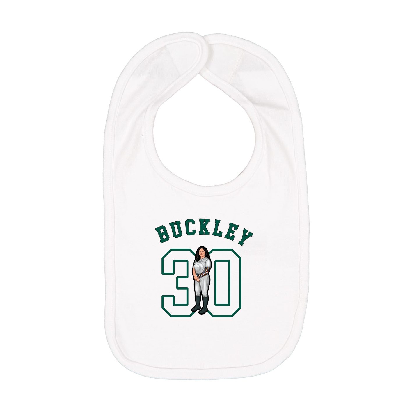 Infant Bib — Shirsey Arch in White