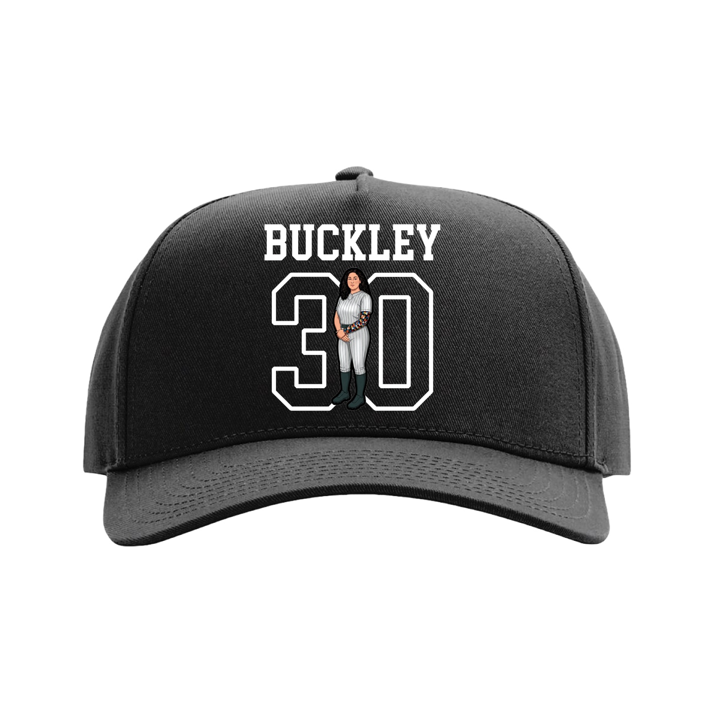 Full Fabric Five-Panel Champ Cap — Shirsey in Black